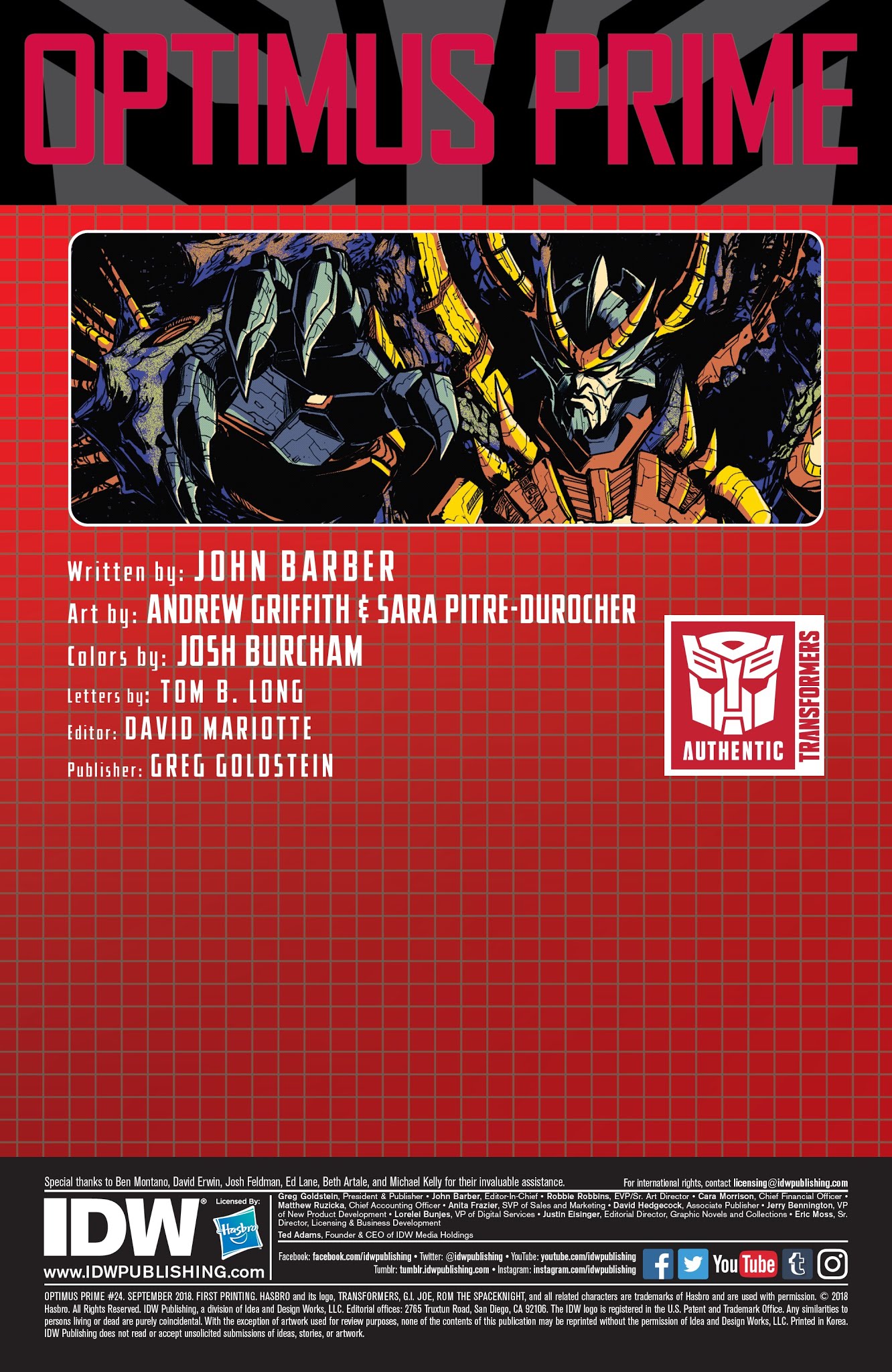 Read online Optimus Prime comic -  Issue #24 - 2