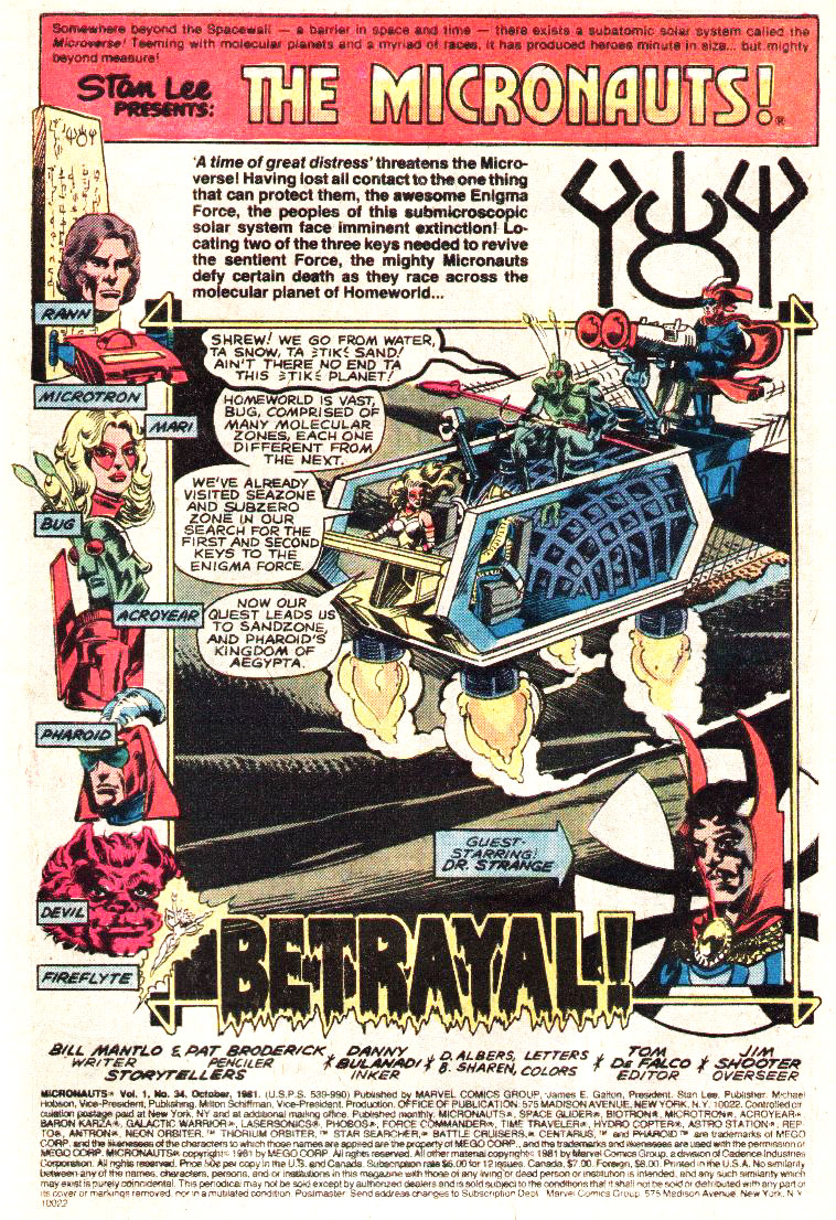 Read online Micronauts (1979) comic -  Issue #34 - 2