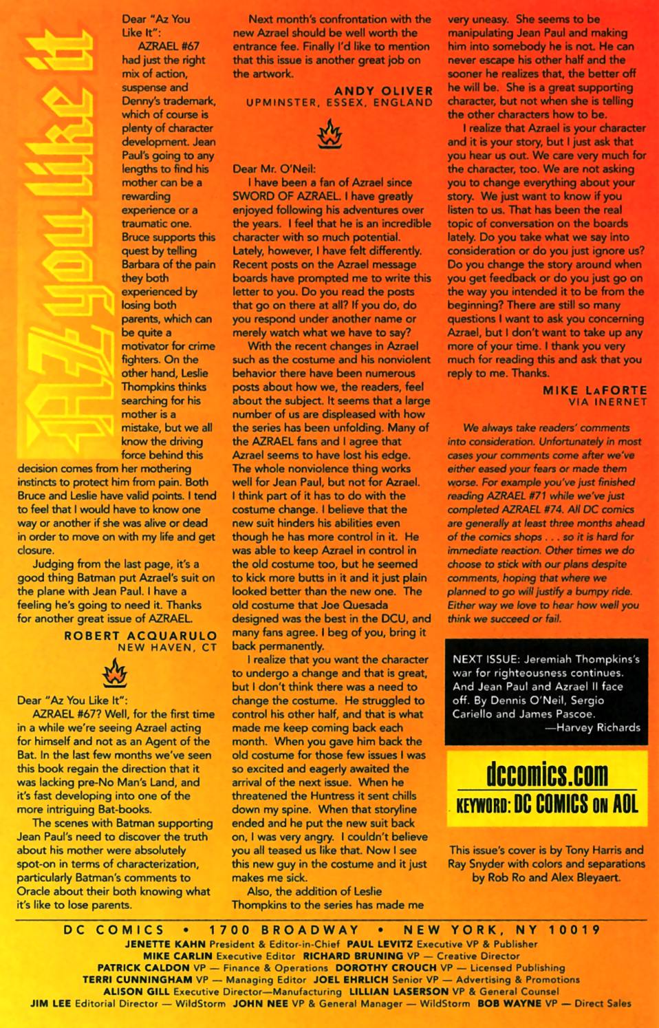 Read online Azrael: Agent of the Bat comic -  Issue #71 - 24