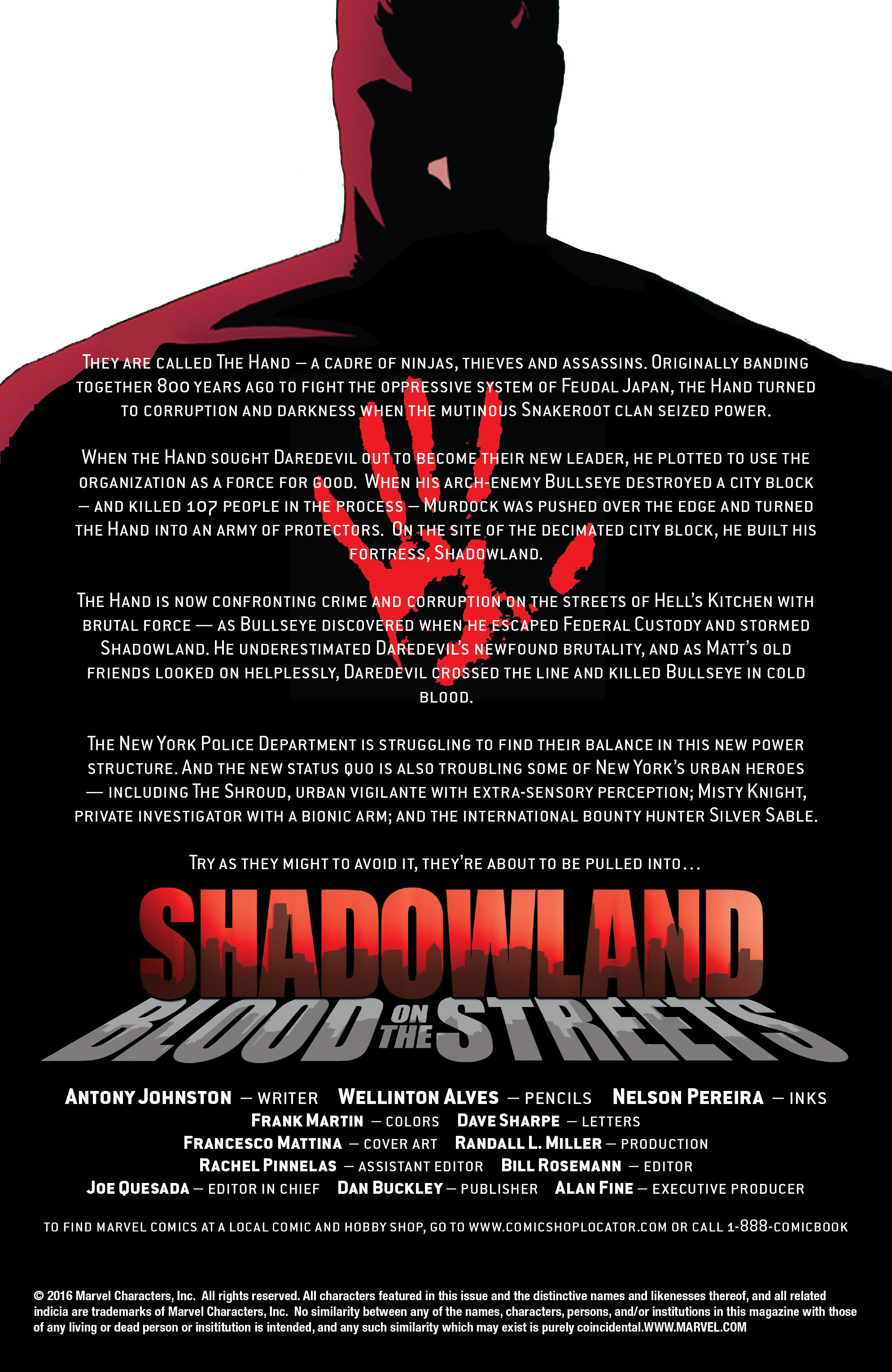 Read online Shadowland: Blood on the Streets comic -  Issue #1 - 2