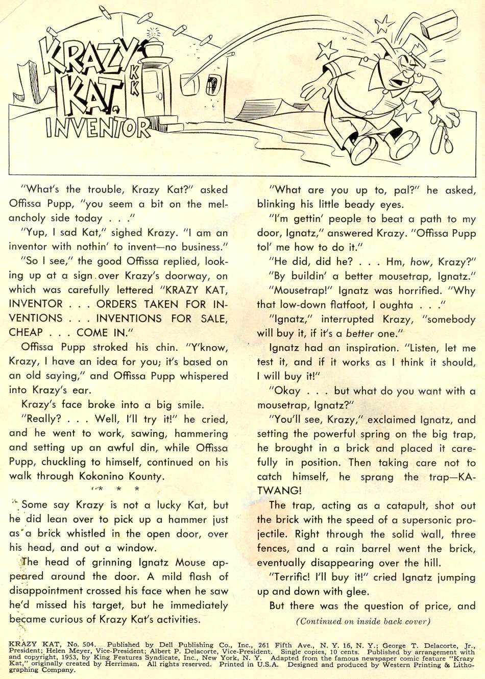 Read online Four Color Comics comic -  Issue #504 - 2