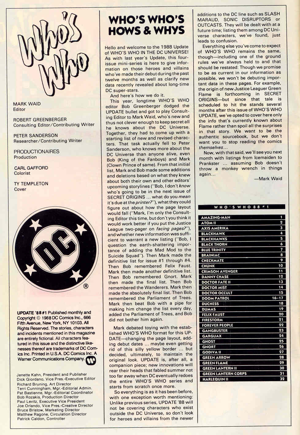 Read online Who's Who: Update '88 comic -  Issue #1 - 3