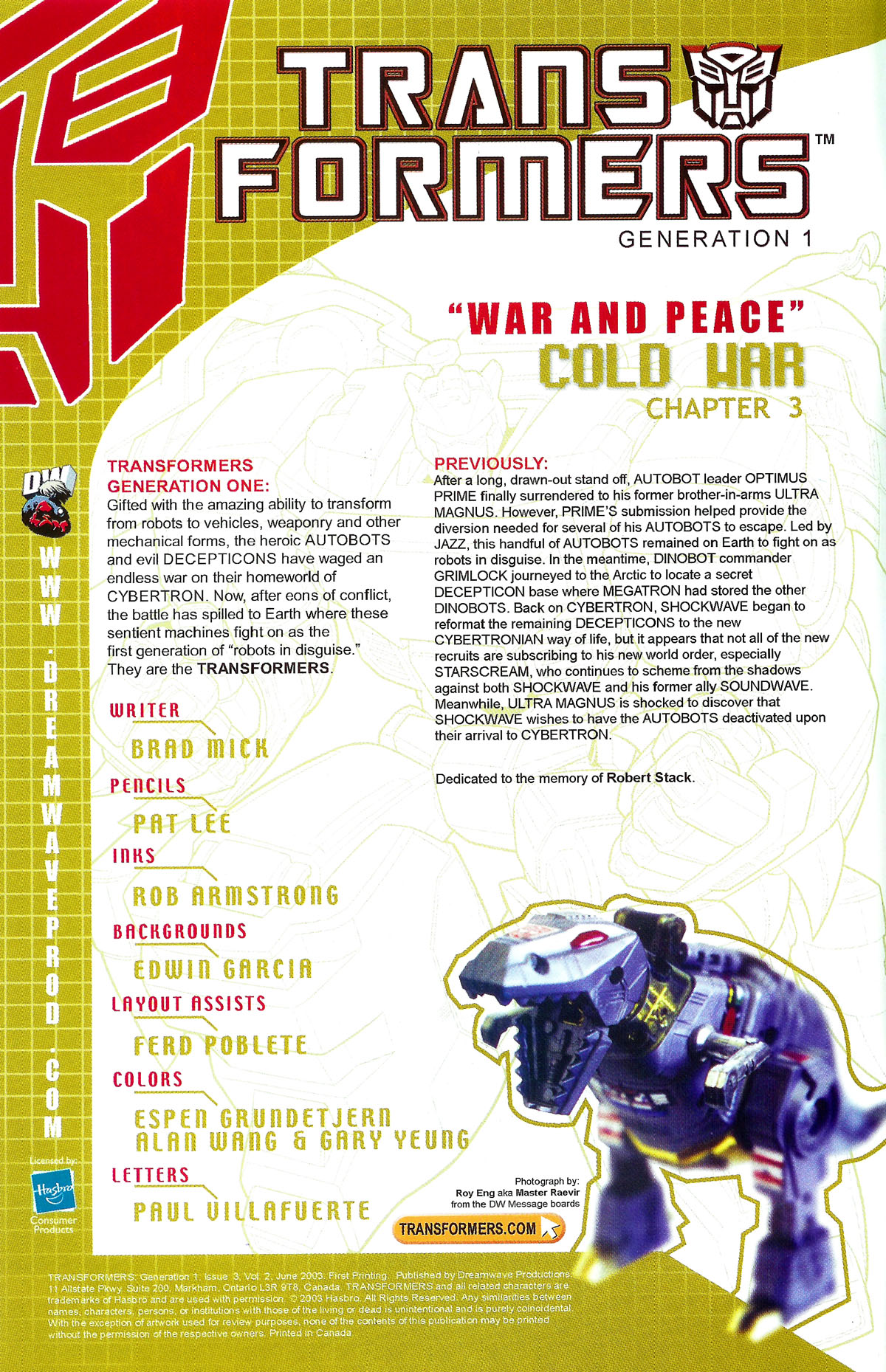 Read online Transformers: Generation 1 (2003) comic -  Issue #3 - 3