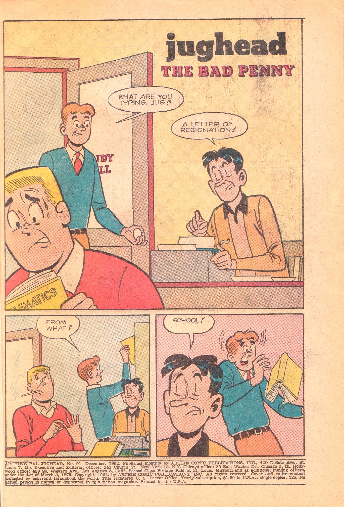 Read online Archie's Pal Jughead comic -  Issue #91 - 3