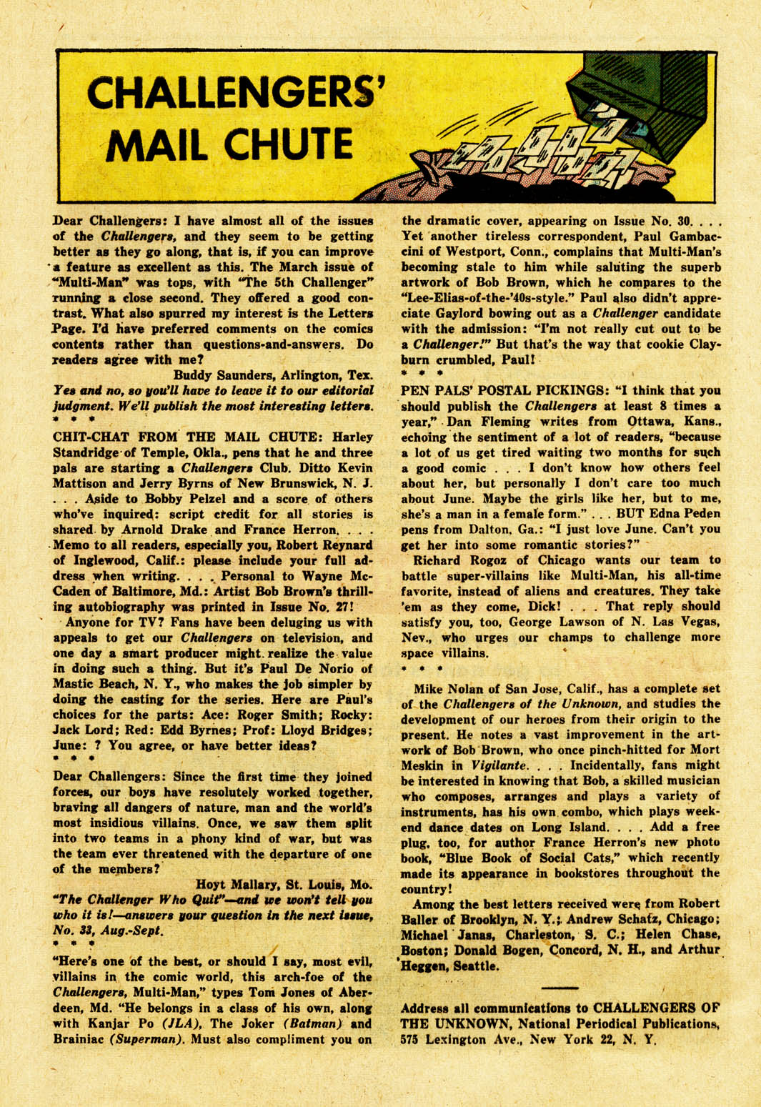 Read online Challengers of the Unknown (1958) comic -  Issue #32 - 20