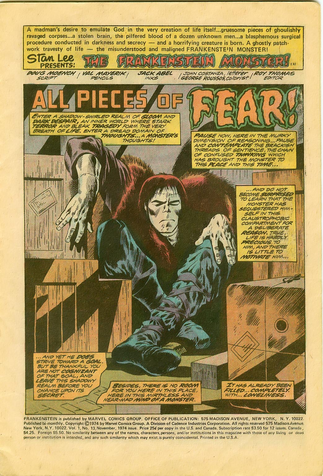 Read online Frankenstein (1973) comic -  Issue #13 - 2