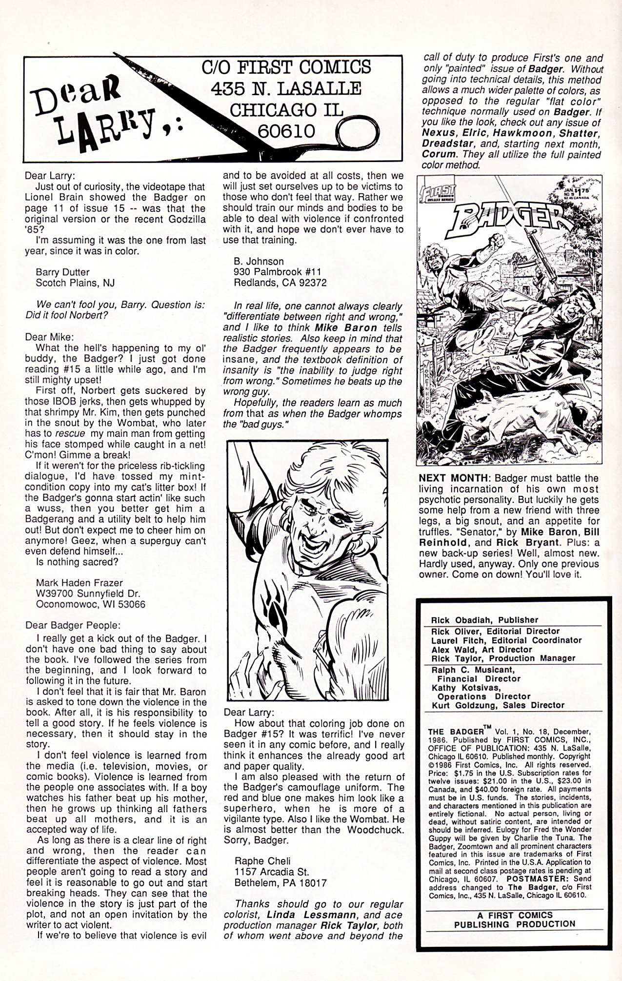 Read online The Badger comic -  Issue #18 - 2