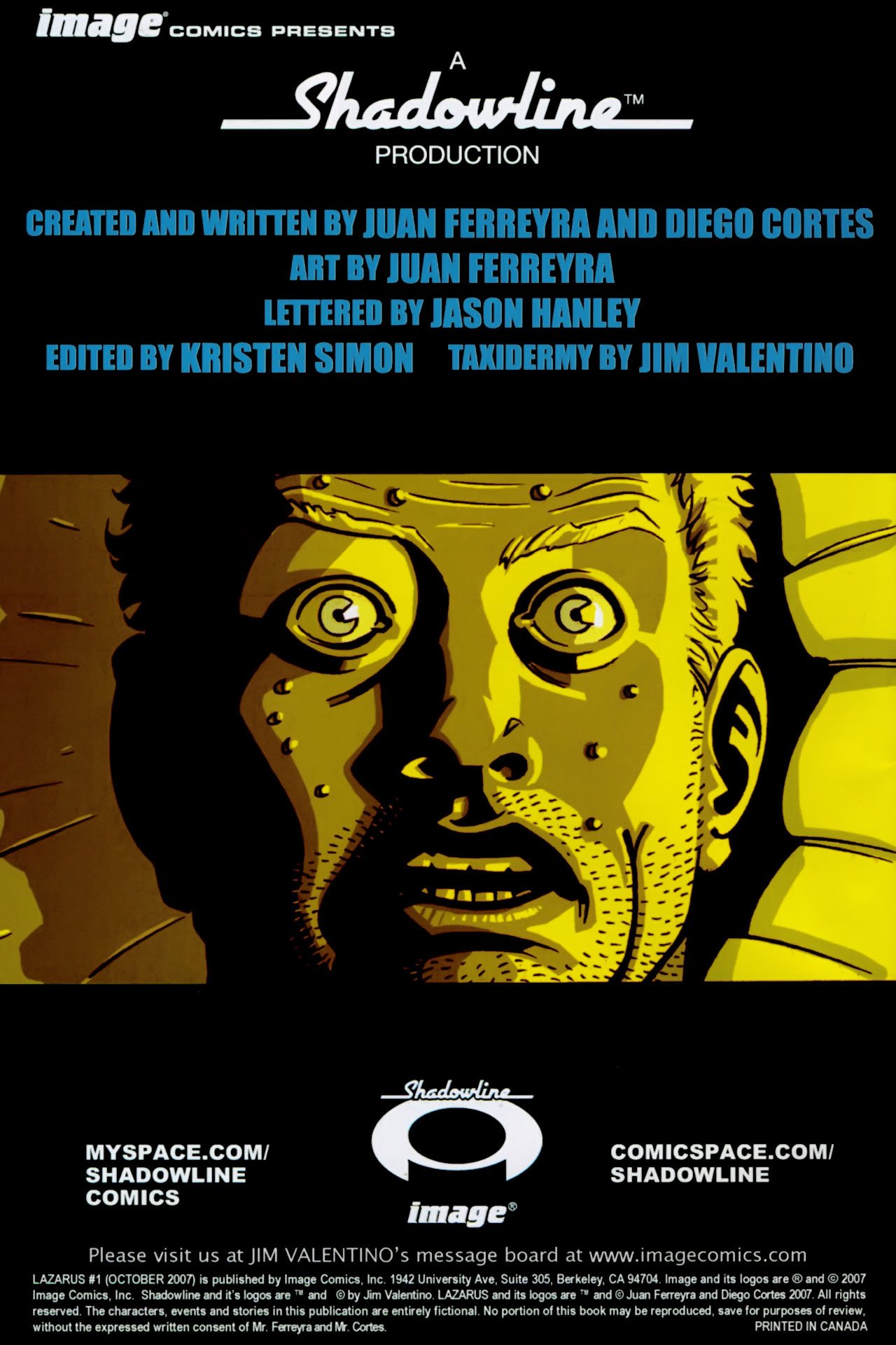 Read online Lazarus (2007) comic -  Issue #1 - 2