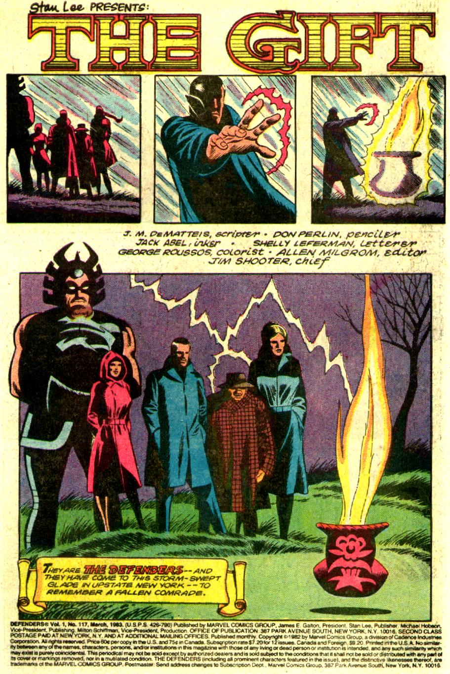 Read online The Defenders (1972) comic -  Issue #117 - 2