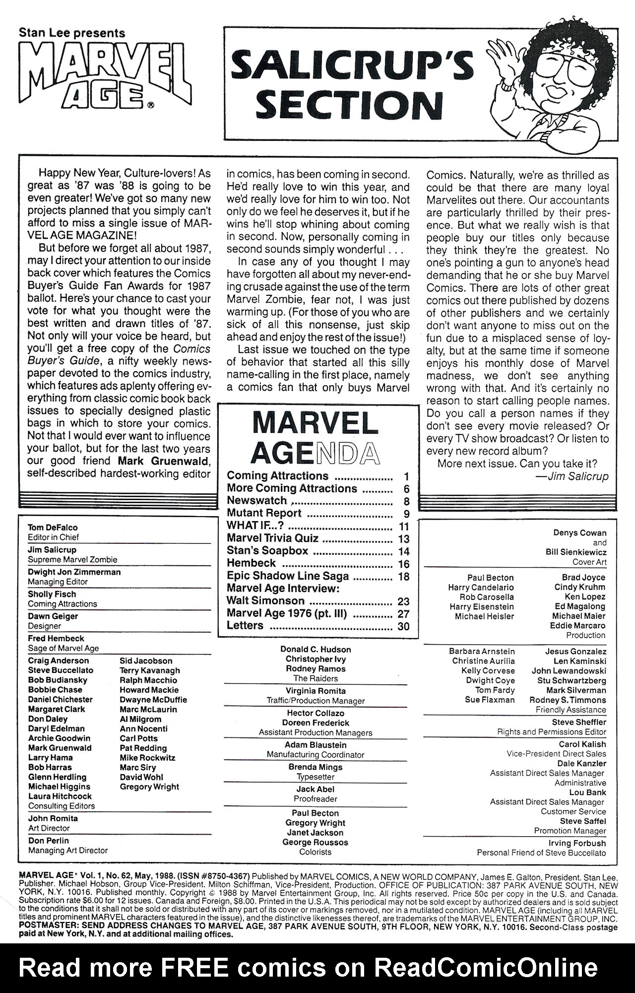 Read online Marvel Age comic -  Issue #62 - 2