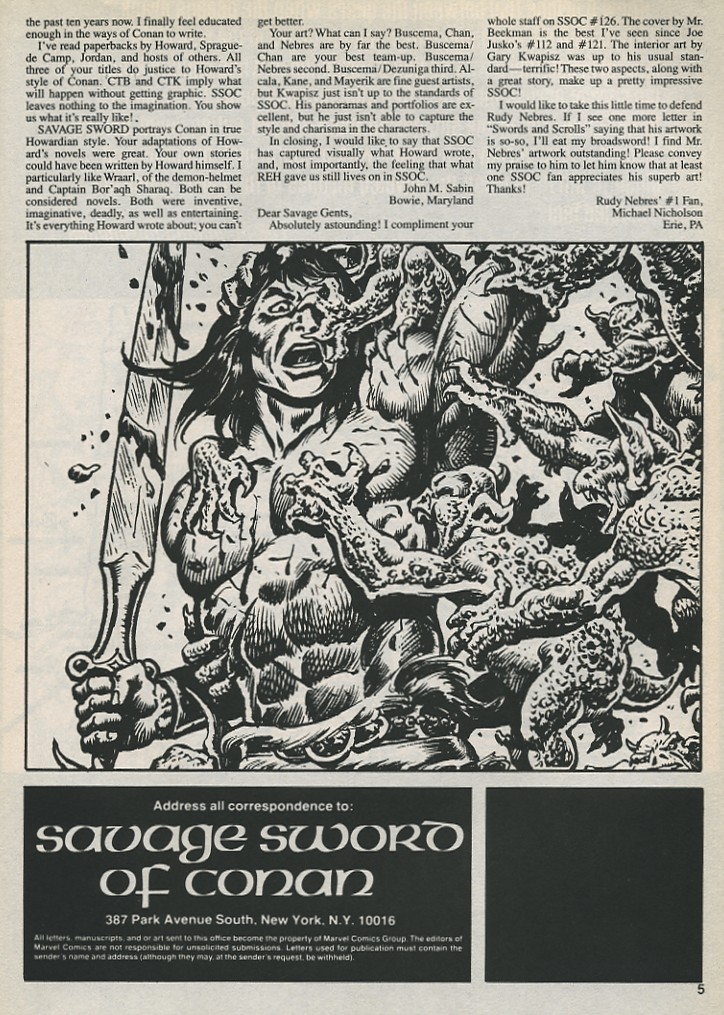 Read online The Savage Sword Of Conan comic -  Issue #130 - 5