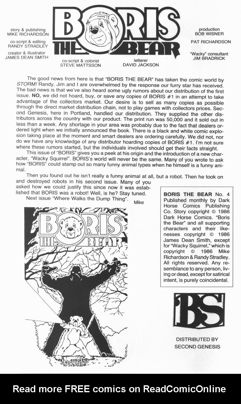 Read online Boris The Bear comic -  Issue #4 - 2