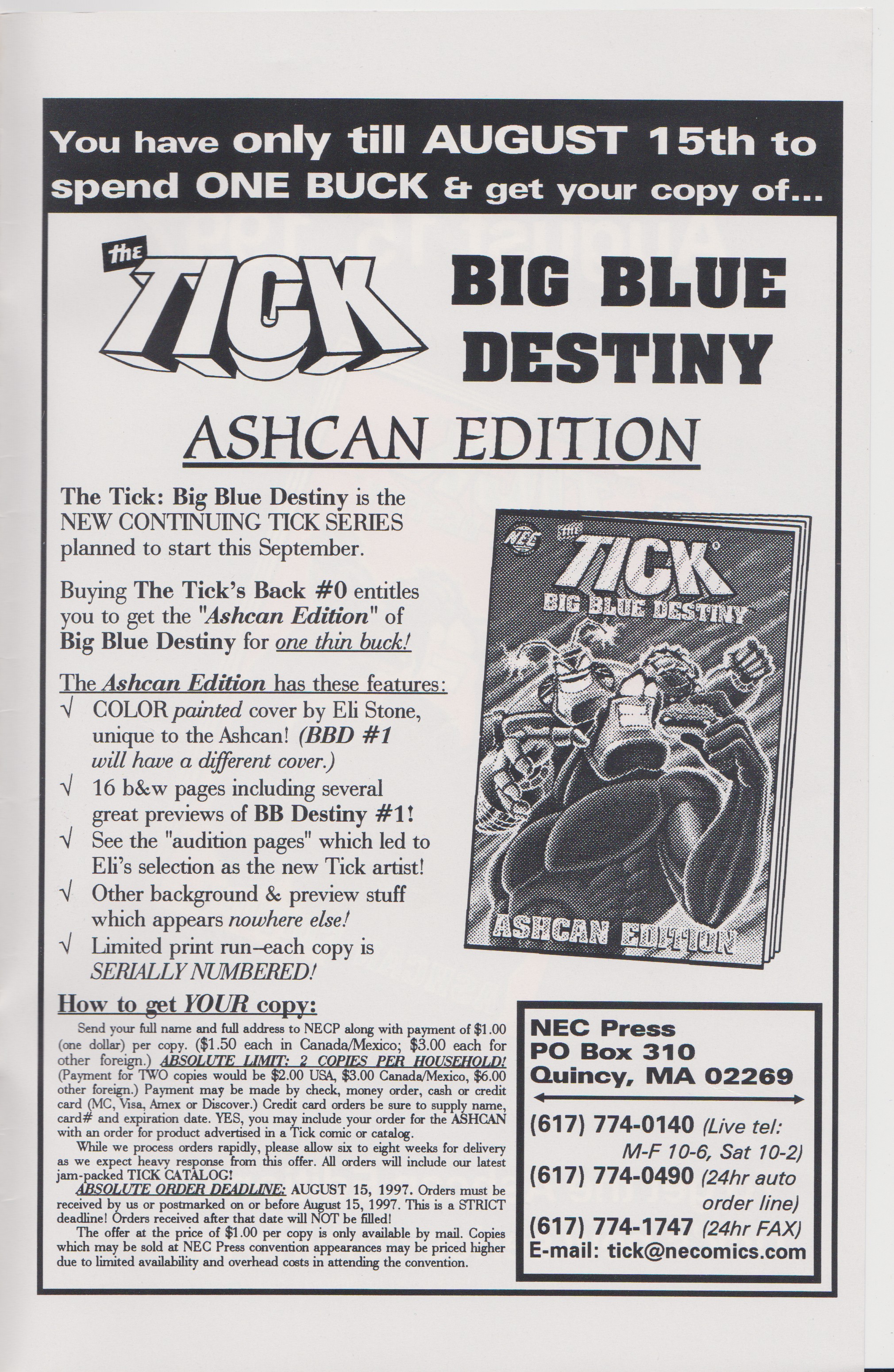 Read online The Tick's Back comic -  Issue # Full - 43