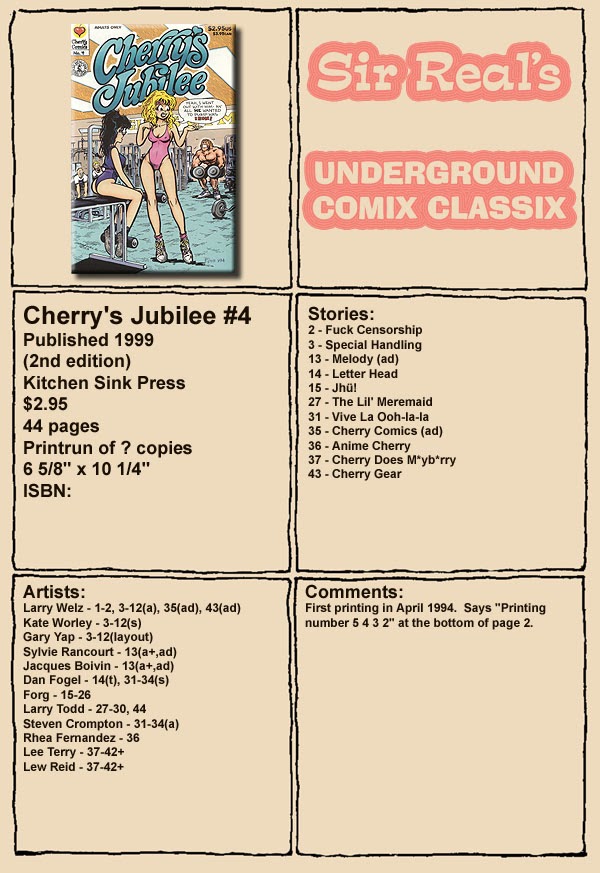Read online Cherry's Jubilee comic -  Issue #4 - 1