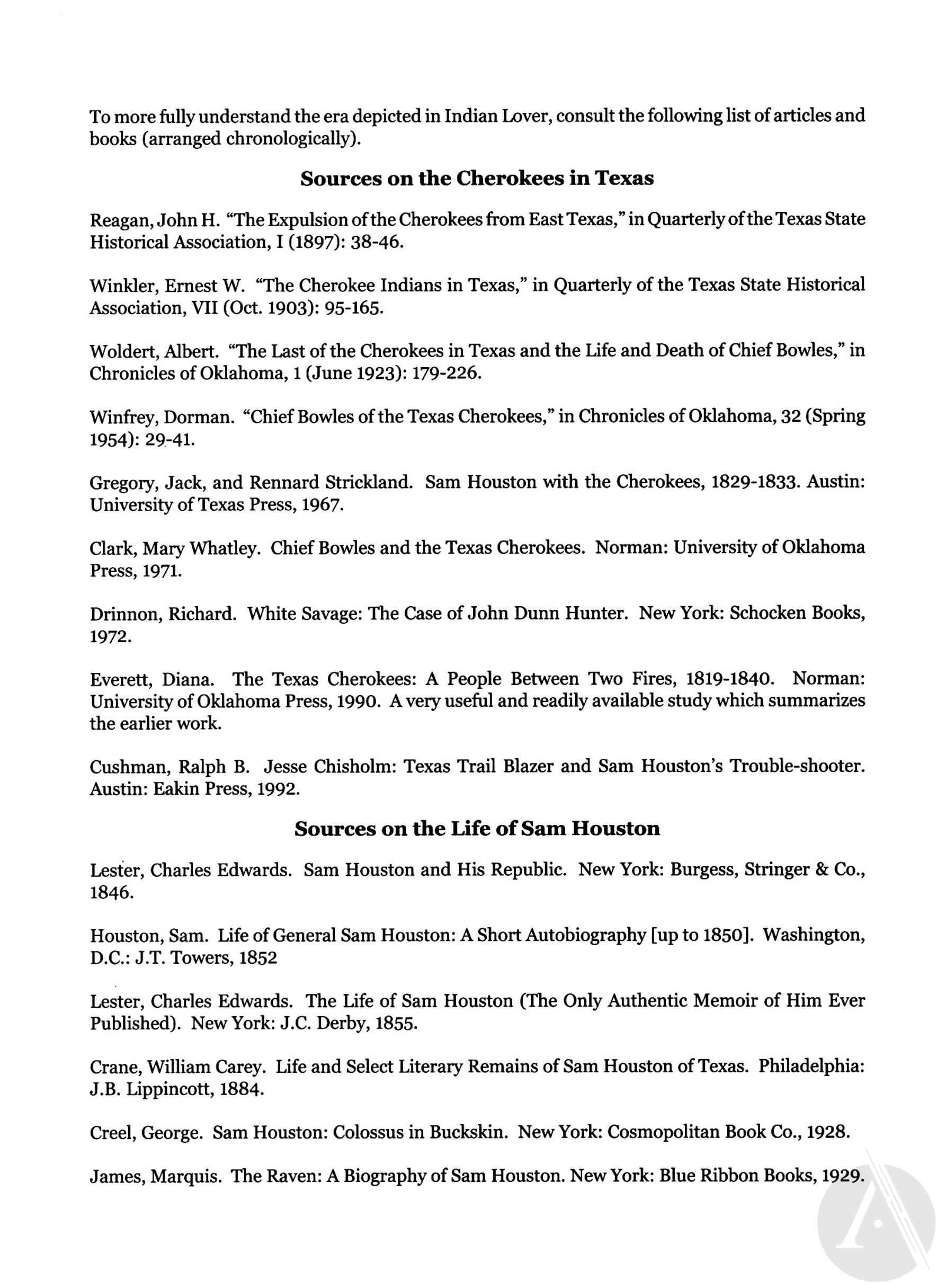 Read online Indian Lover: Sam Houston & the Cherokees comic -  Issue # TPB - 109