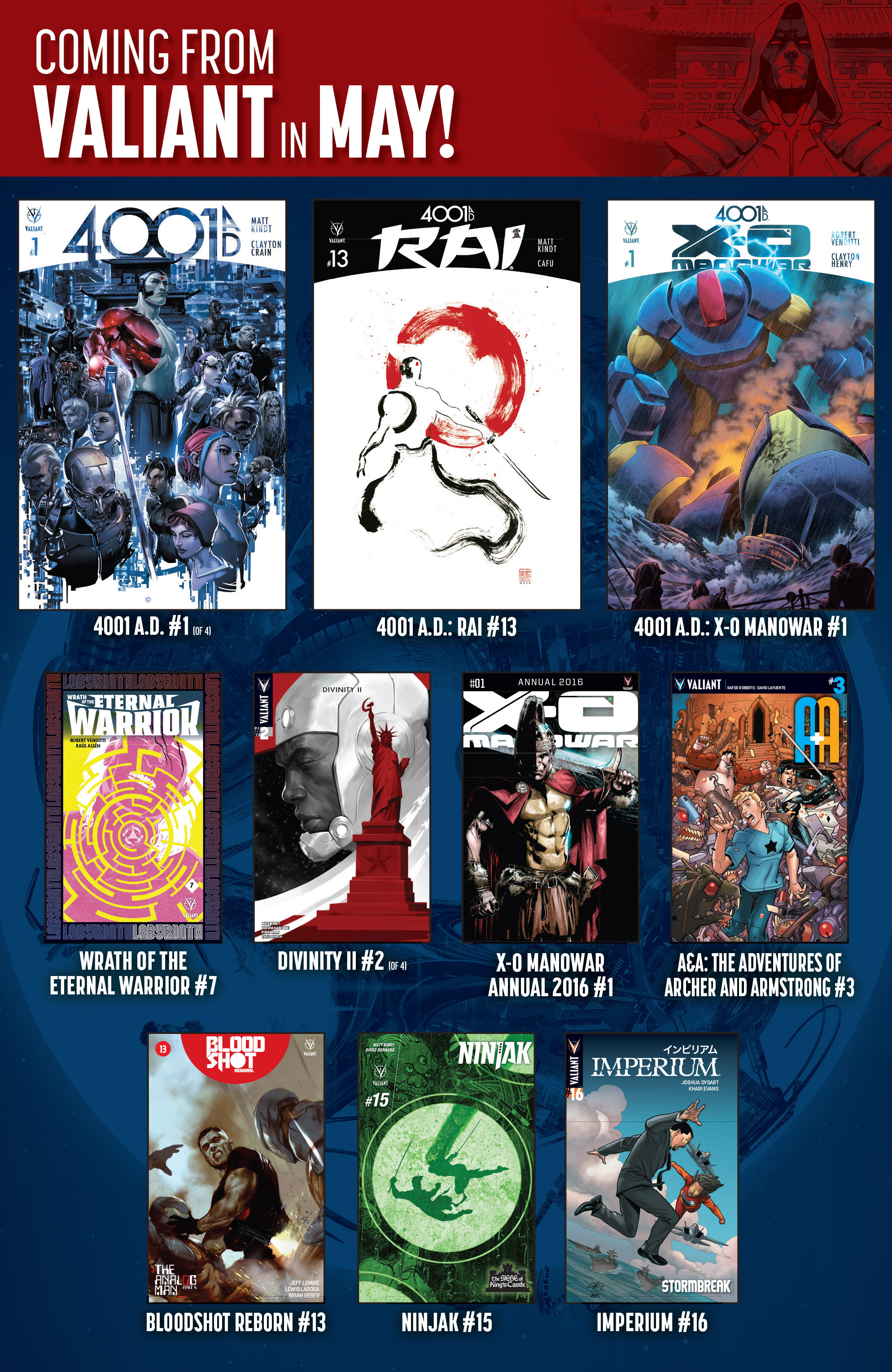 Read online Free Comic Book Day 2016 comic -  Issue # Valiant - 4001 A.D. FCBD Special - 38