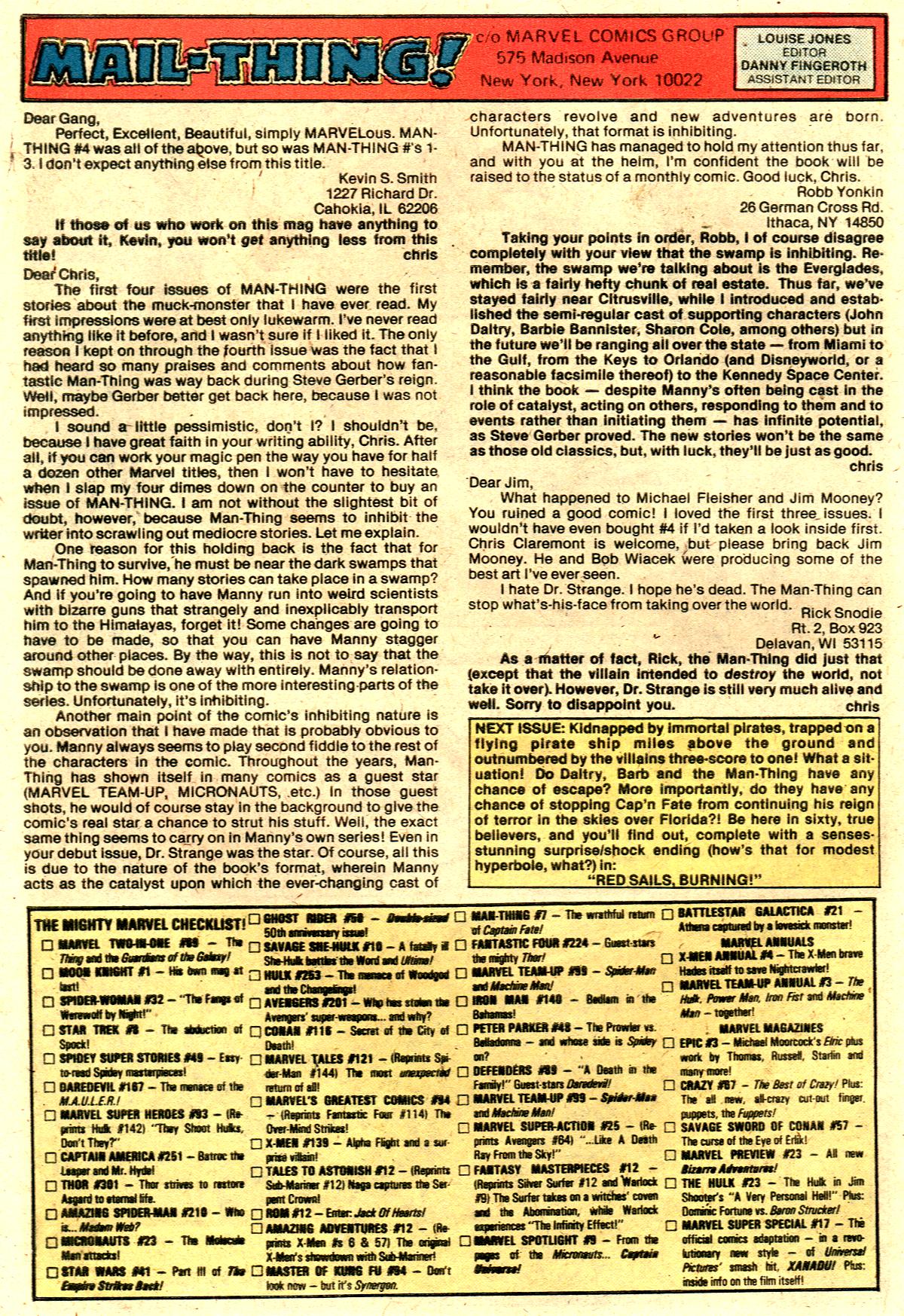 Read online Man-Thing (1979) comic -  Issue #7 - 23