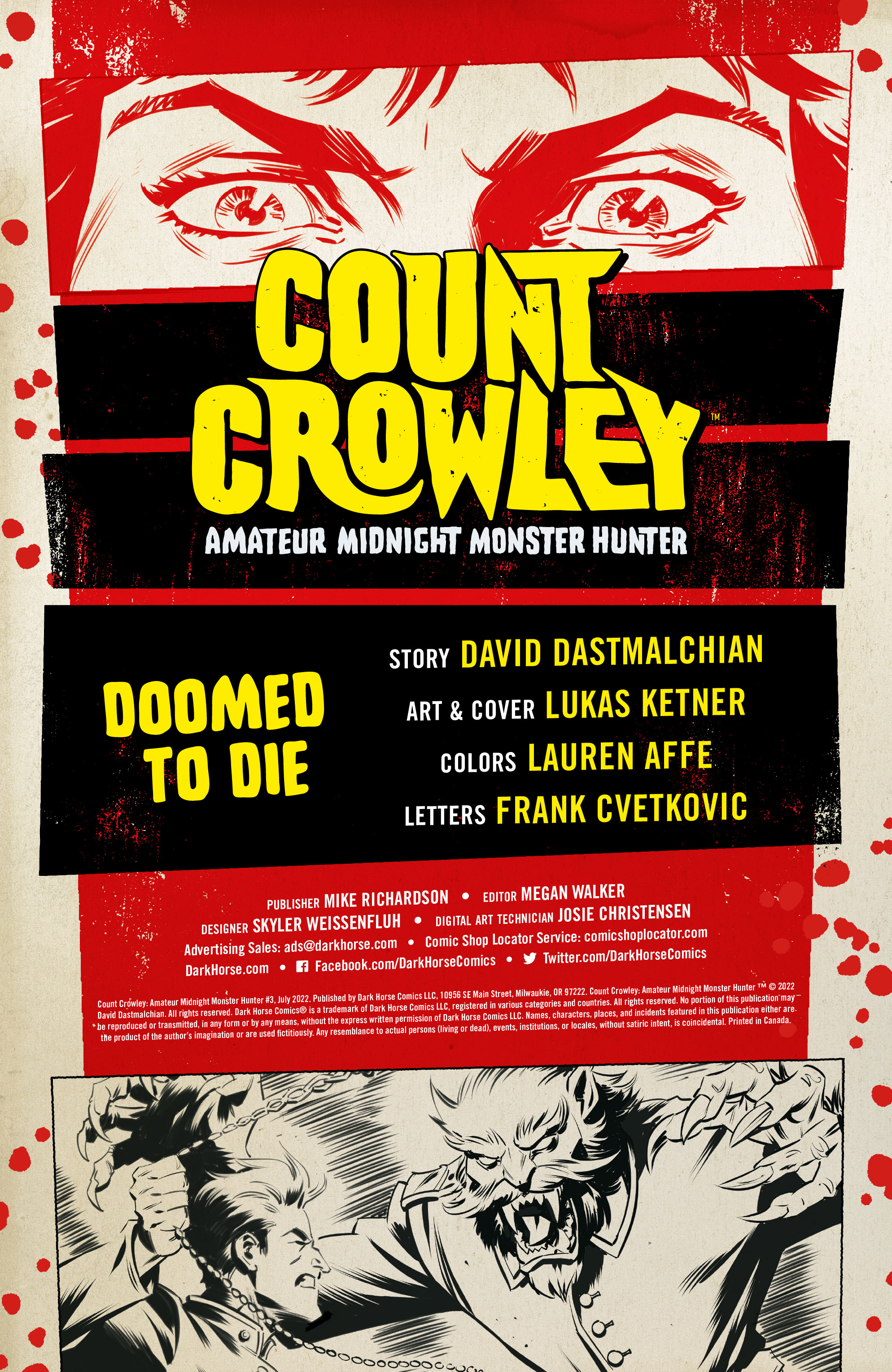 Read online Count Crowley: Amateur Midnight Monster Hunter comic -  Issue #3 - 2