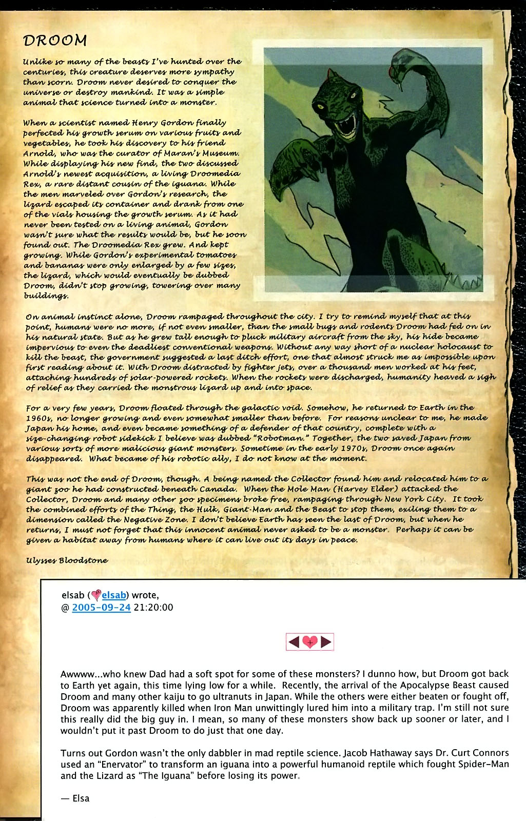 Read online Marvel Monsters: From the Files of Ulysses Bloodstone (and the Monster Hunters) comic -  Issue # Full - 6