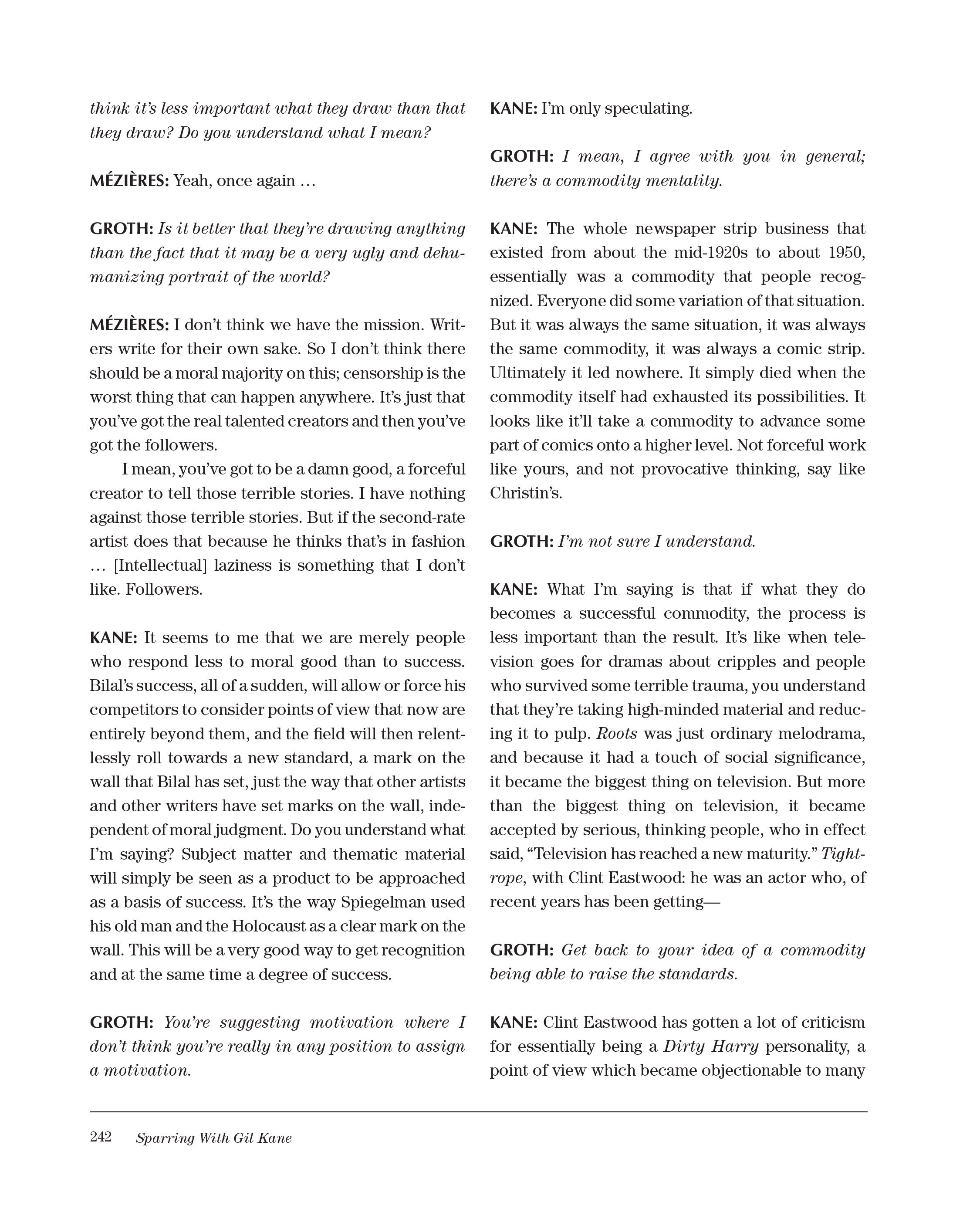 Read online Sparring With Gil Kane: Colloquies On Comic Art and Aesthetics comic -  Issue # TPB (Part 3) - 42