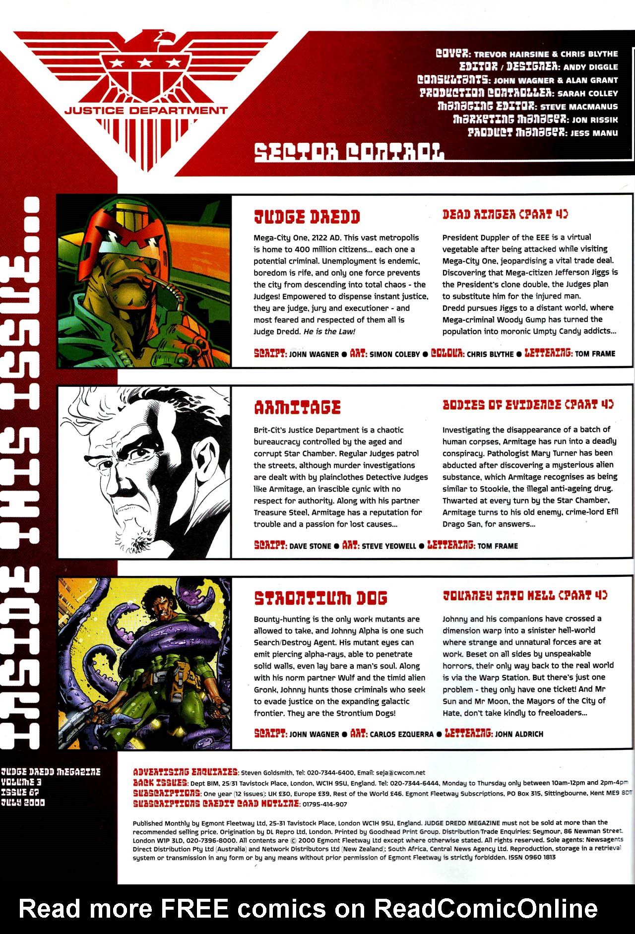 Read online Judge Dredd Megazine (vol. 3) comic -  Issue #67 - 2