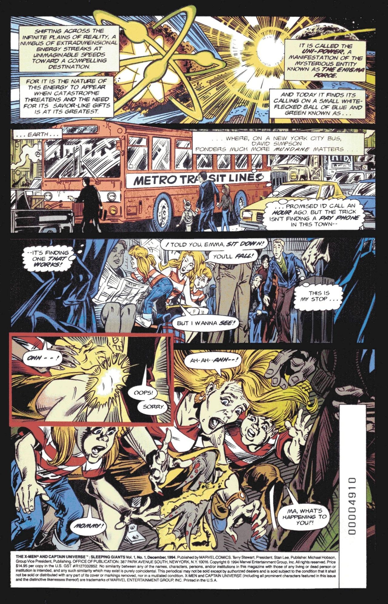 Read online The X-Men And Captain Universe: Sleeping Giants comic -  Issue # Full - 3