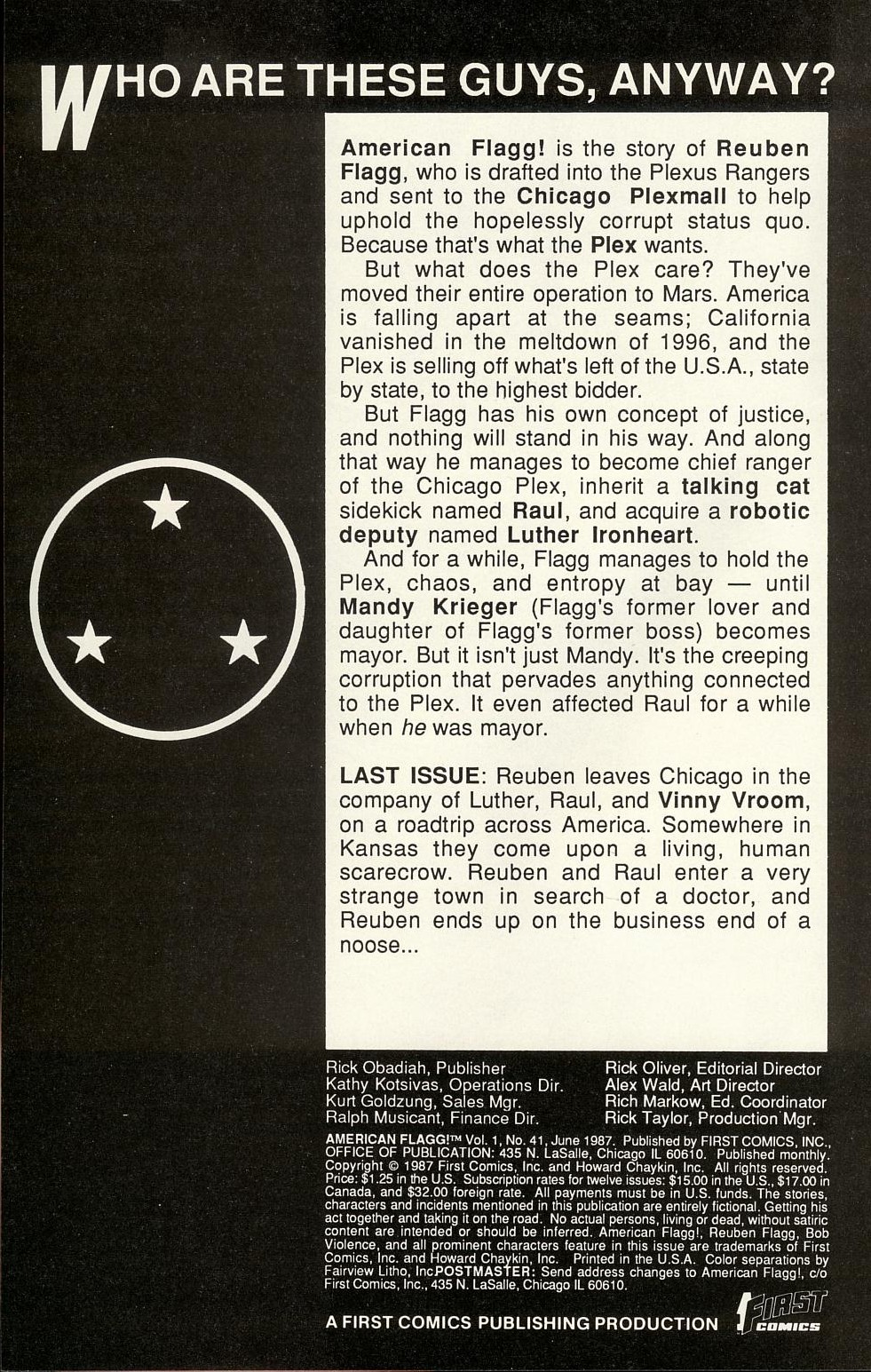 Read online American Flagg! comic -  Issue #41 - 2