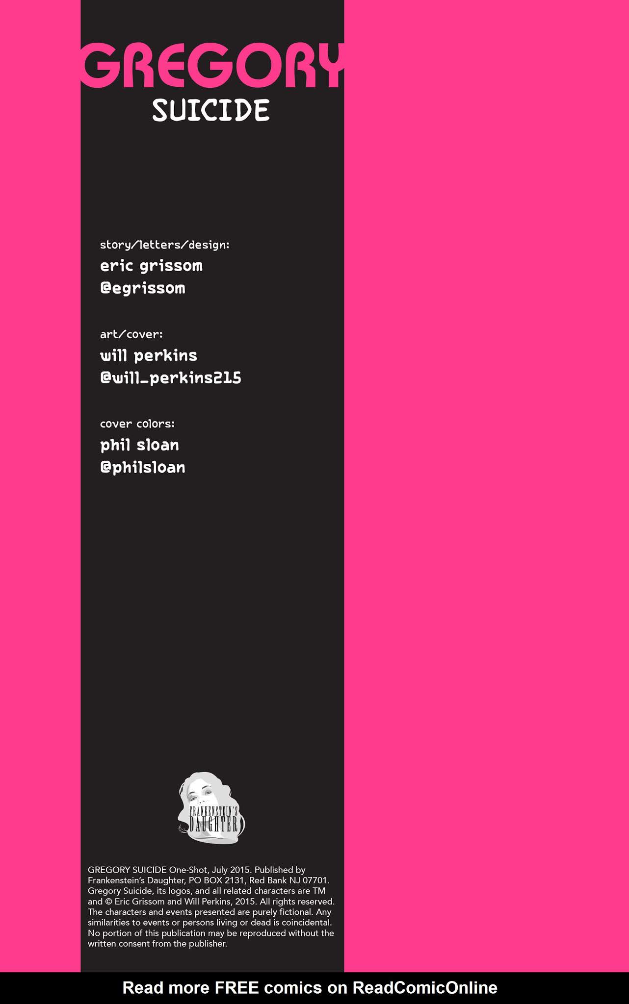 Read online Gregory Suicide comic -  Issue # Full - 2