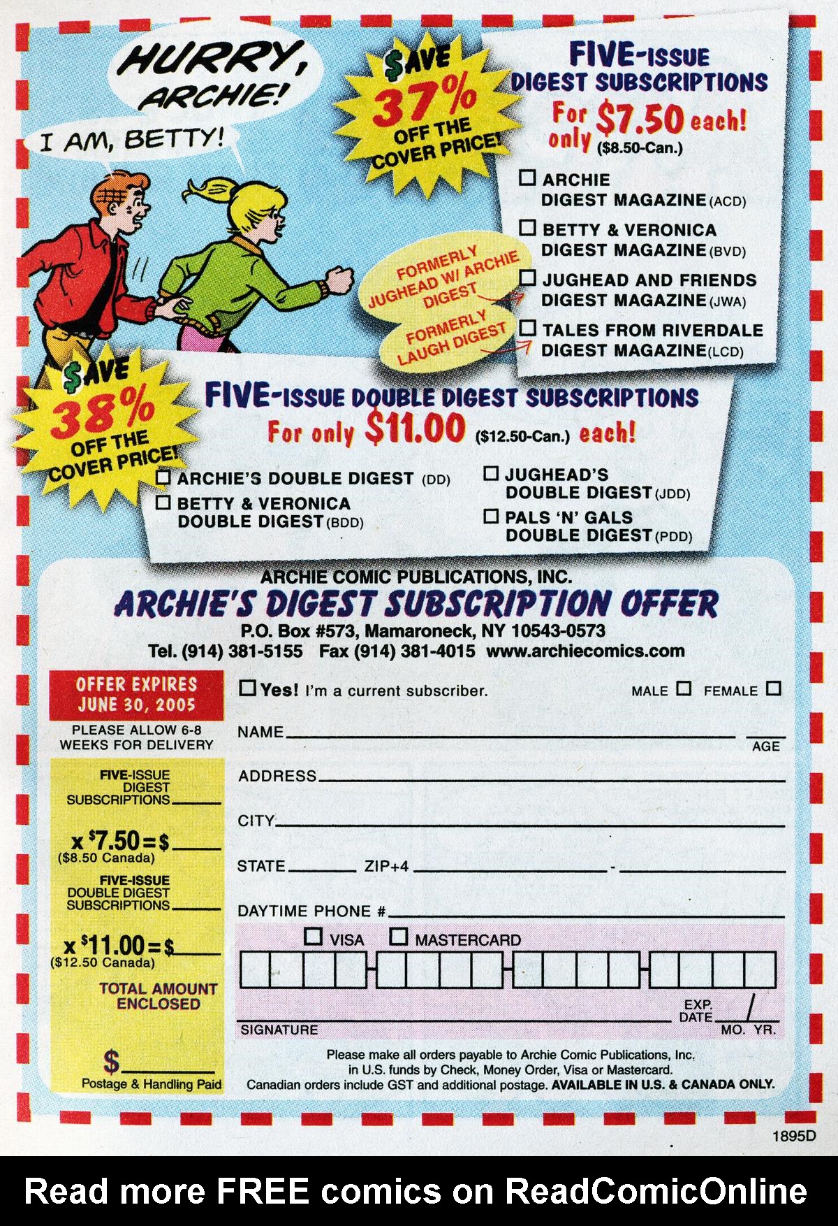Read online Archie's Pals 'n' Gals Double Digest Magazine comic -  Issue #93 - 125