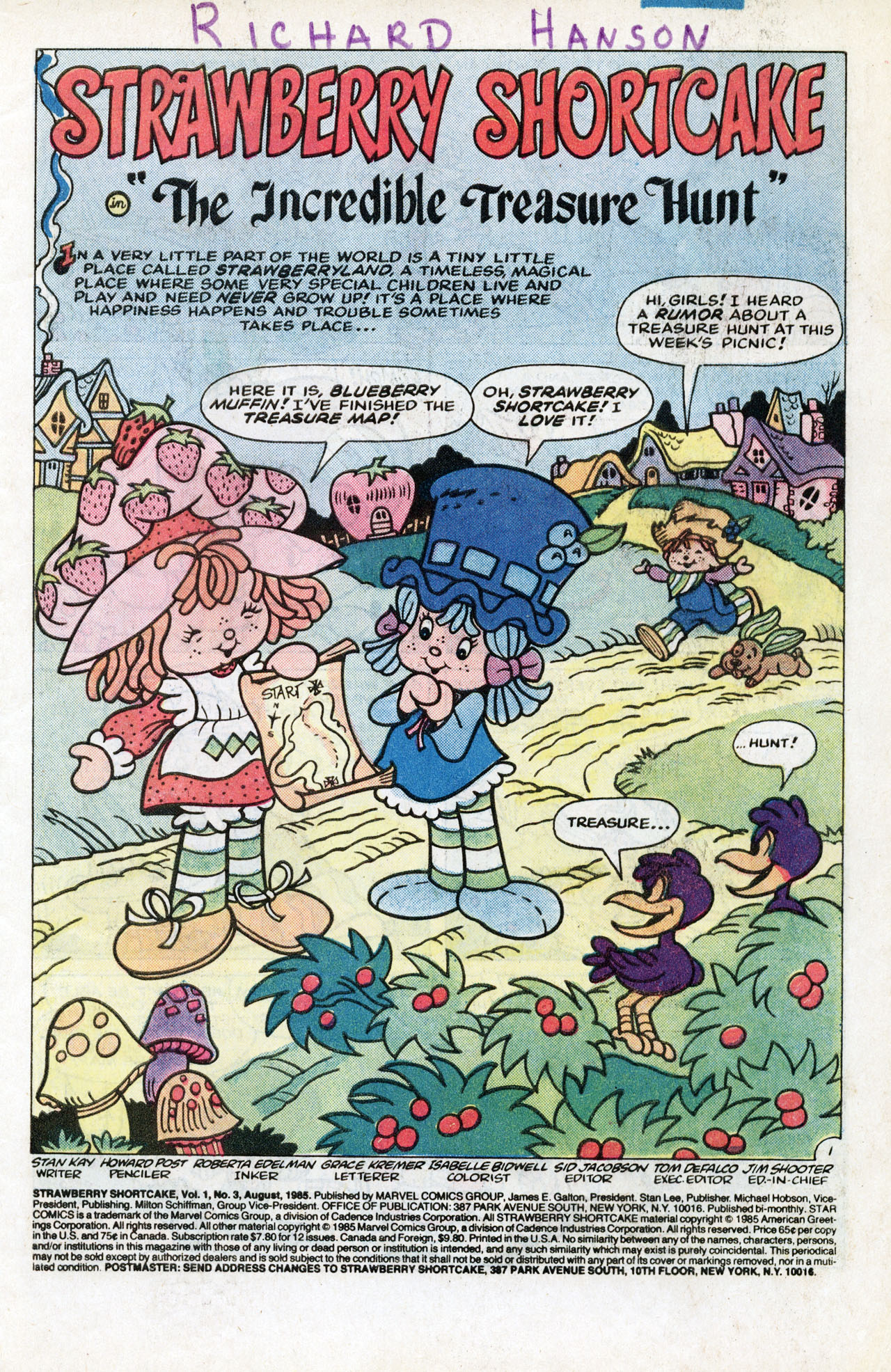 Read online Strawberry Shortcake (1985) comic -  Issue #3 - 3