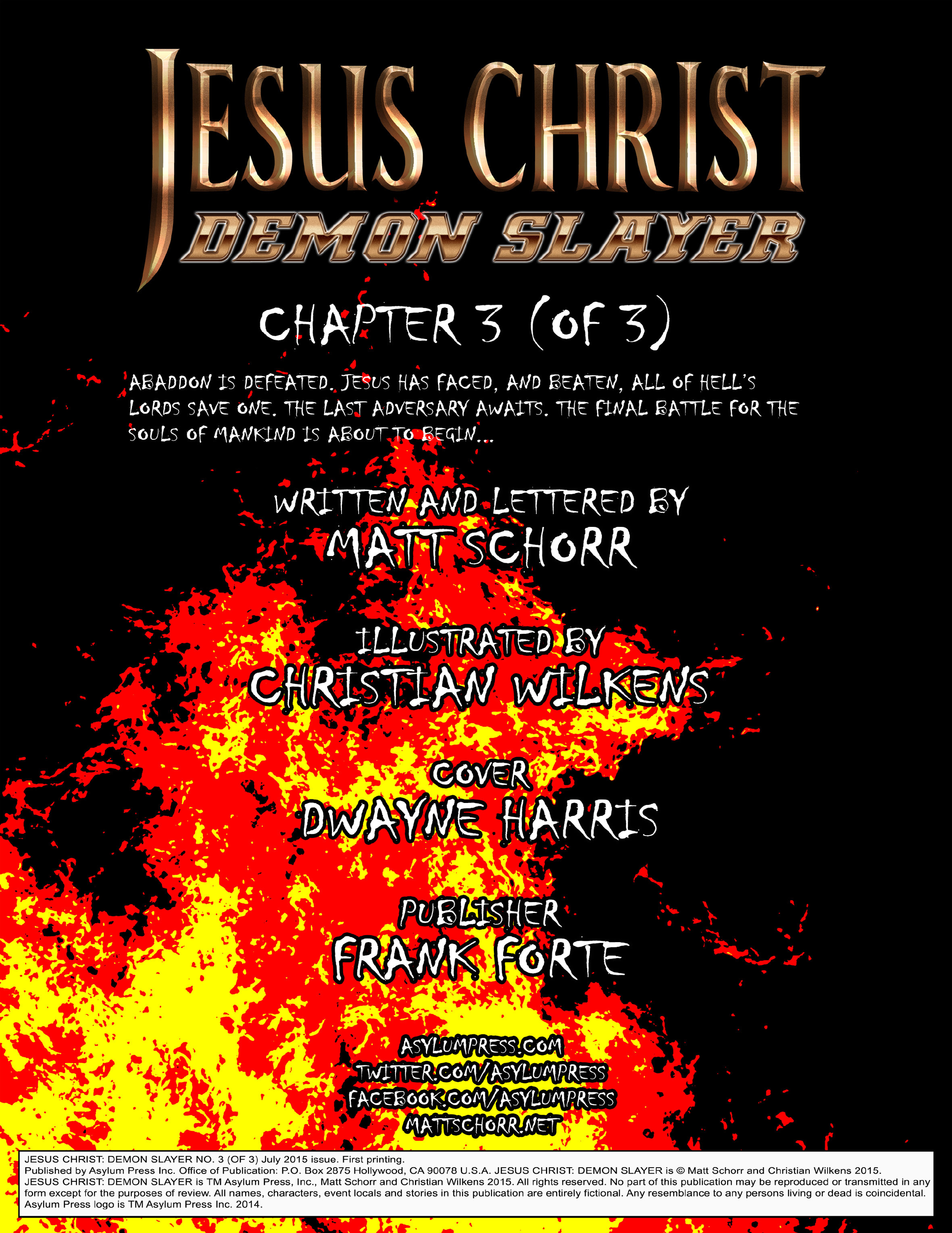 Read online Jesus Christ Demon Slayer comic -  Issue #3 - 2