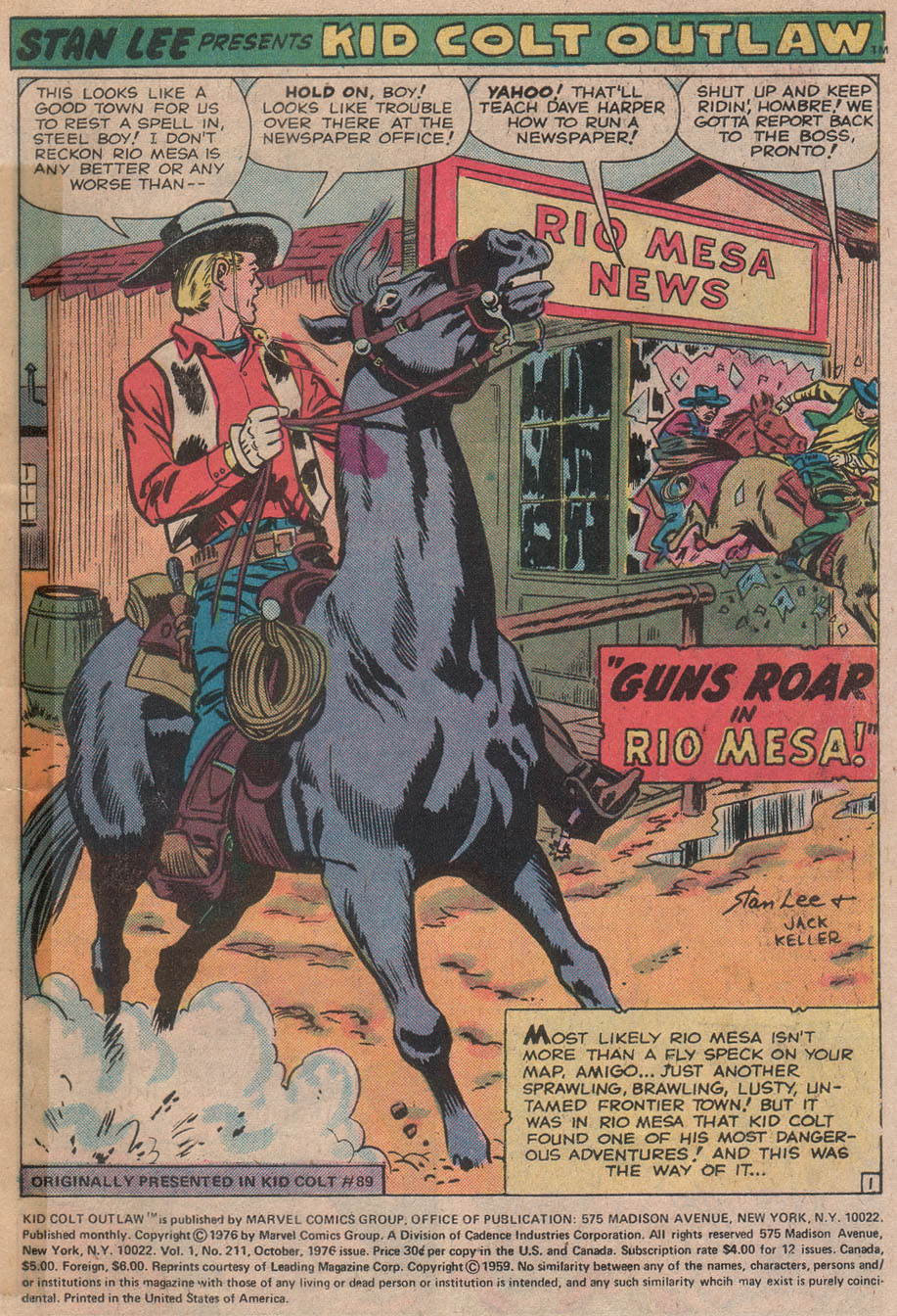 Read online Kid Colt Outlaw comic -  Issue #211 - 3