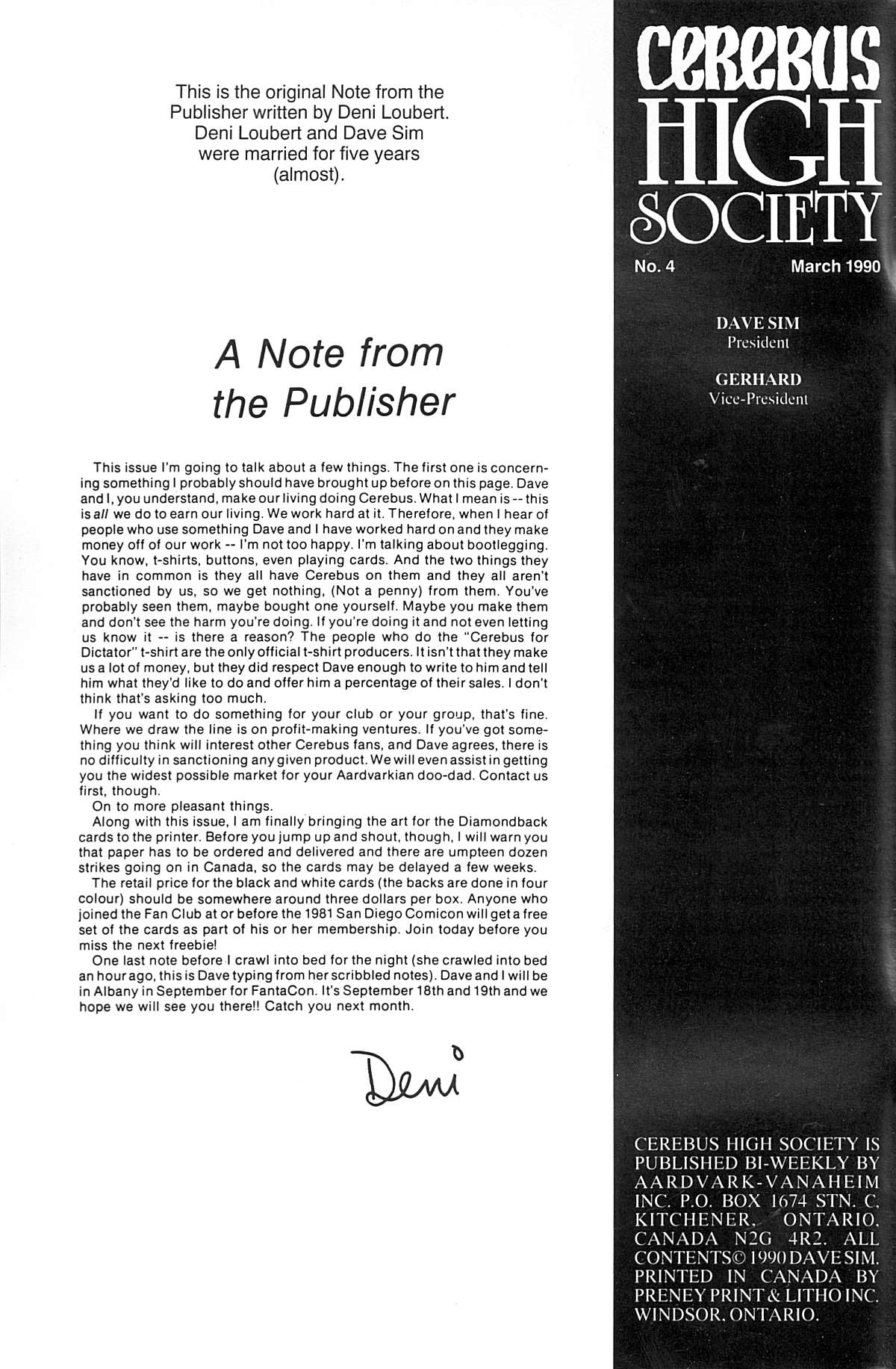 Read online Cerebus comic -  Issue #29 - 2