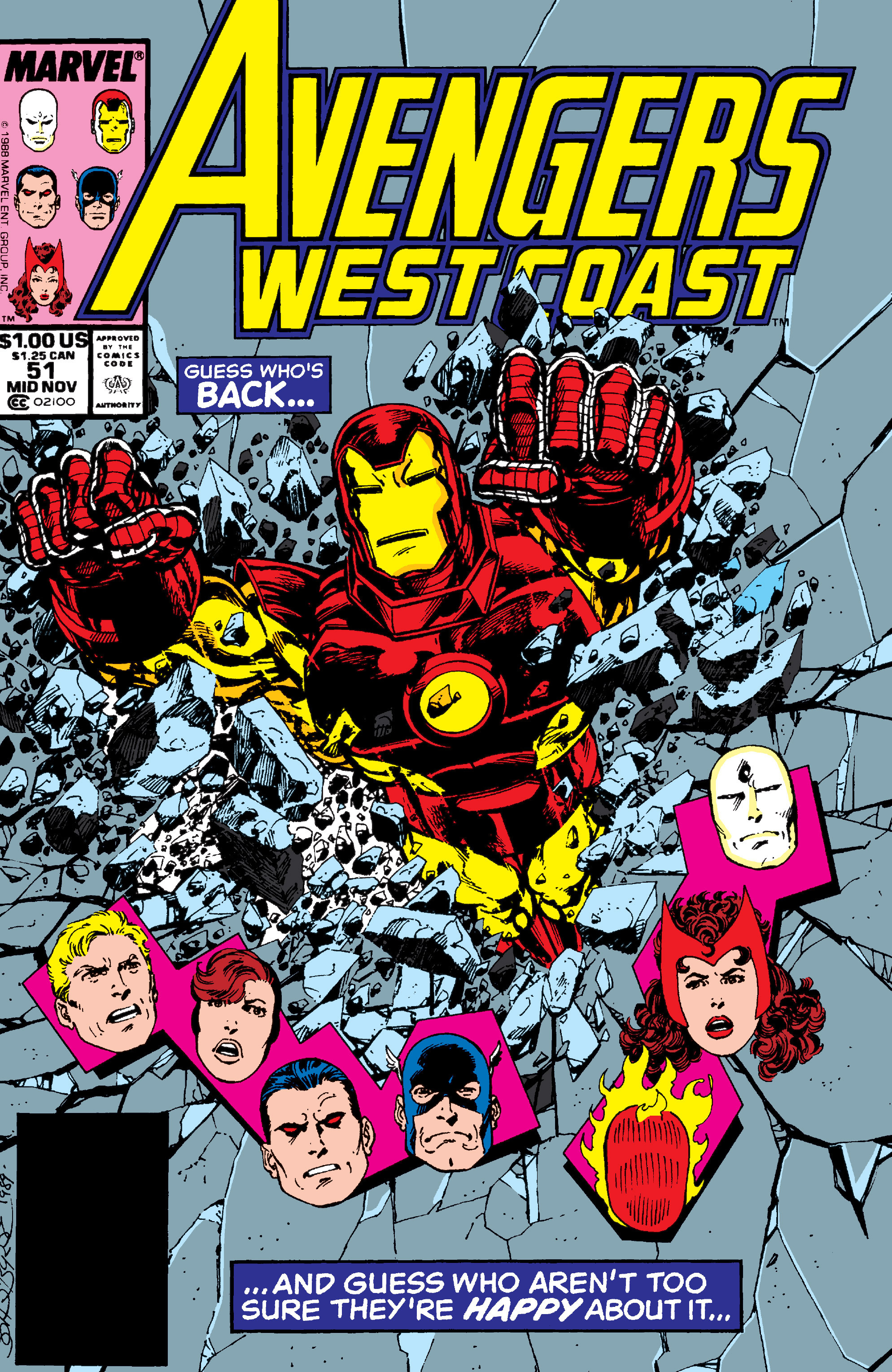 Read online Avengers West Coast (1989) comic -  Issue #51 - 1