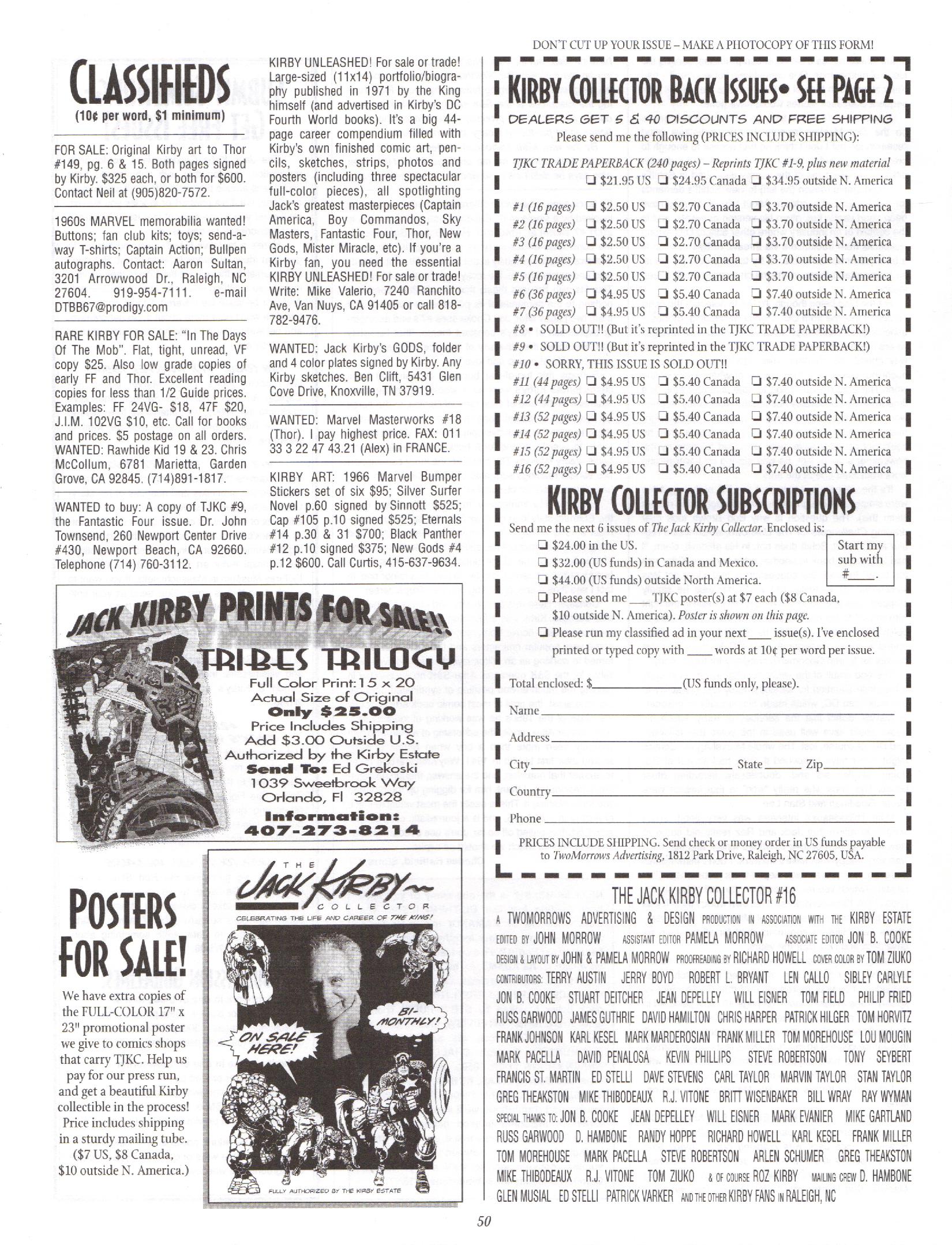 Read online The Jack Kirby Collector comic -  Issue #16 - 50