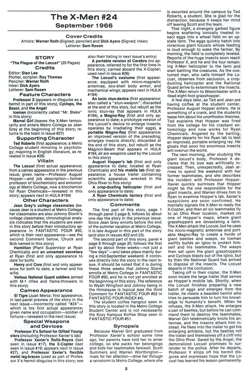 Read online The Official Marvel Index To The X-Men comic -  Issue #2 - 4