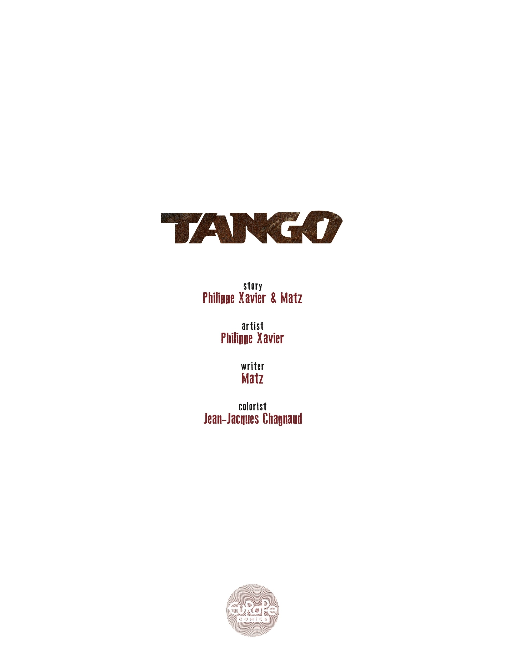 Read online Tango comic -  Issue #1 - 2