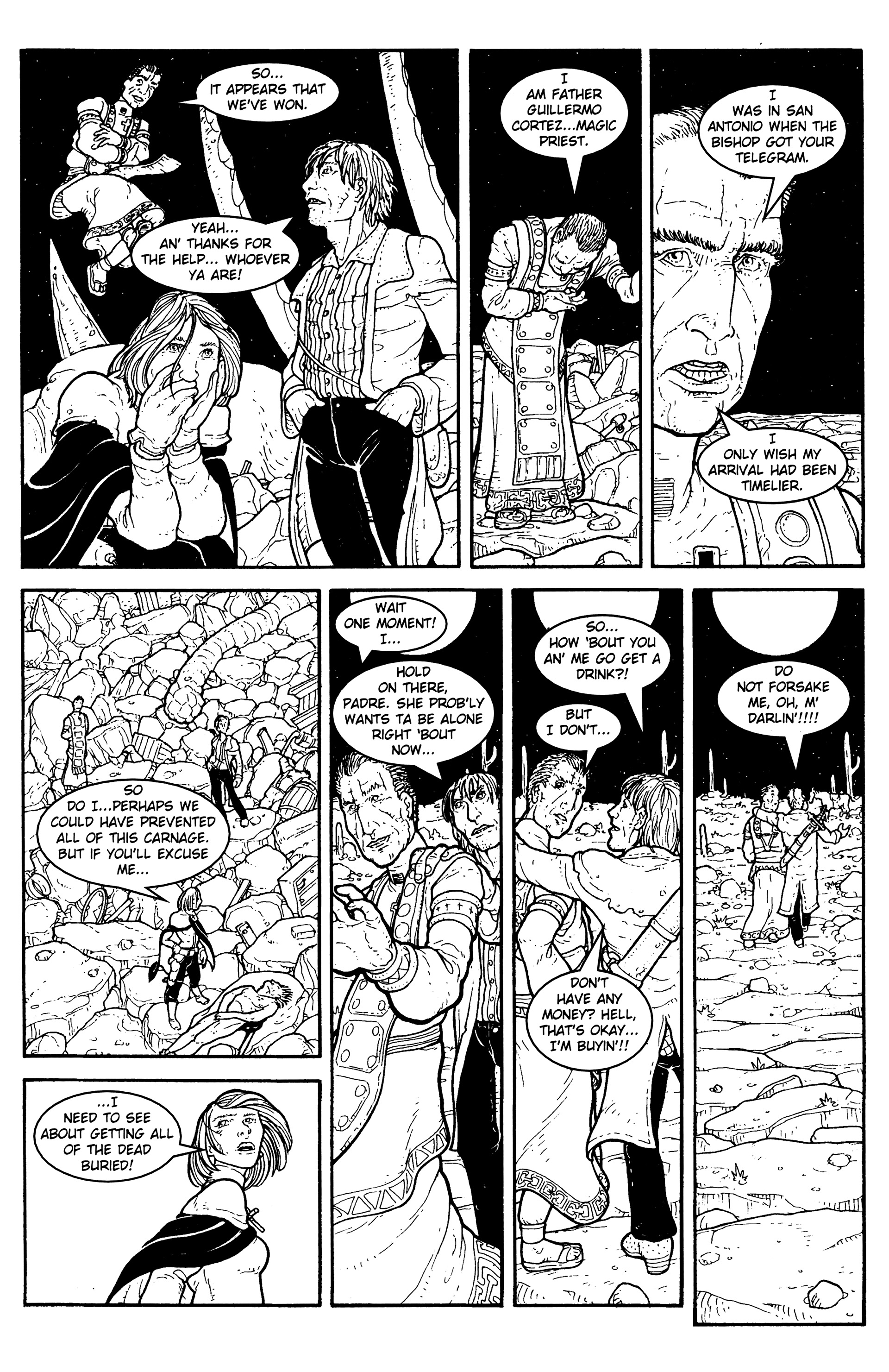 Read online Warrior Nun: Black & White comic -  Issue #17 - 23