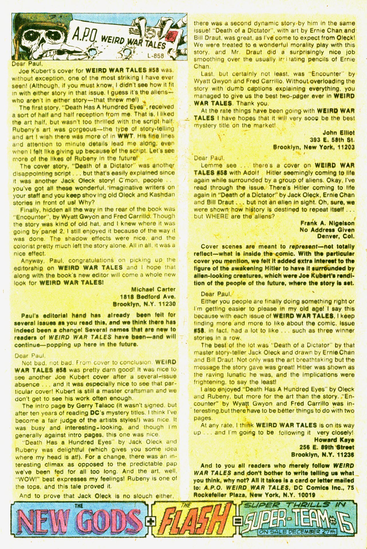 Read online Weird War Tales (1971) comic -  Issue #62 - 16
