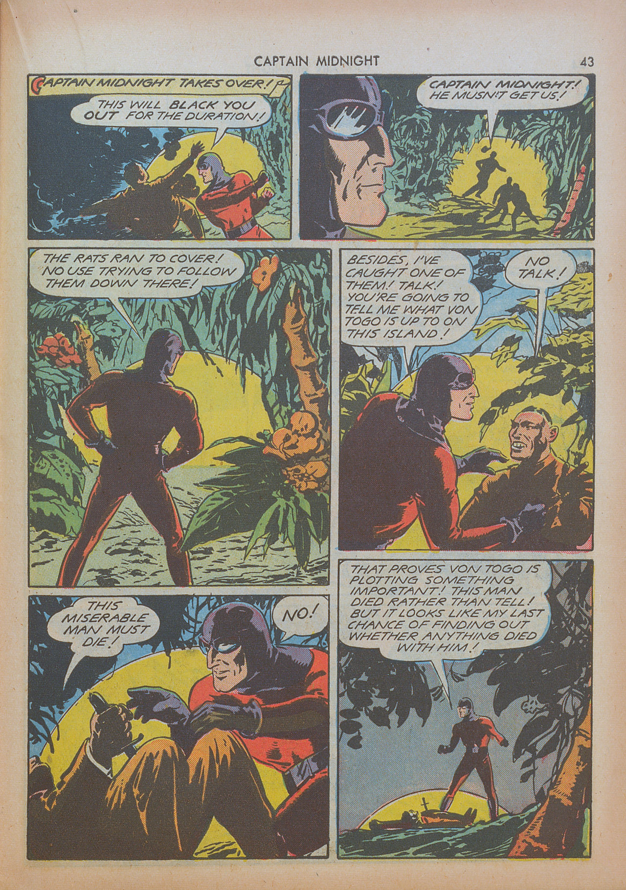 Read online Captain Midnight (1942) comic -  Issue #8 - 43