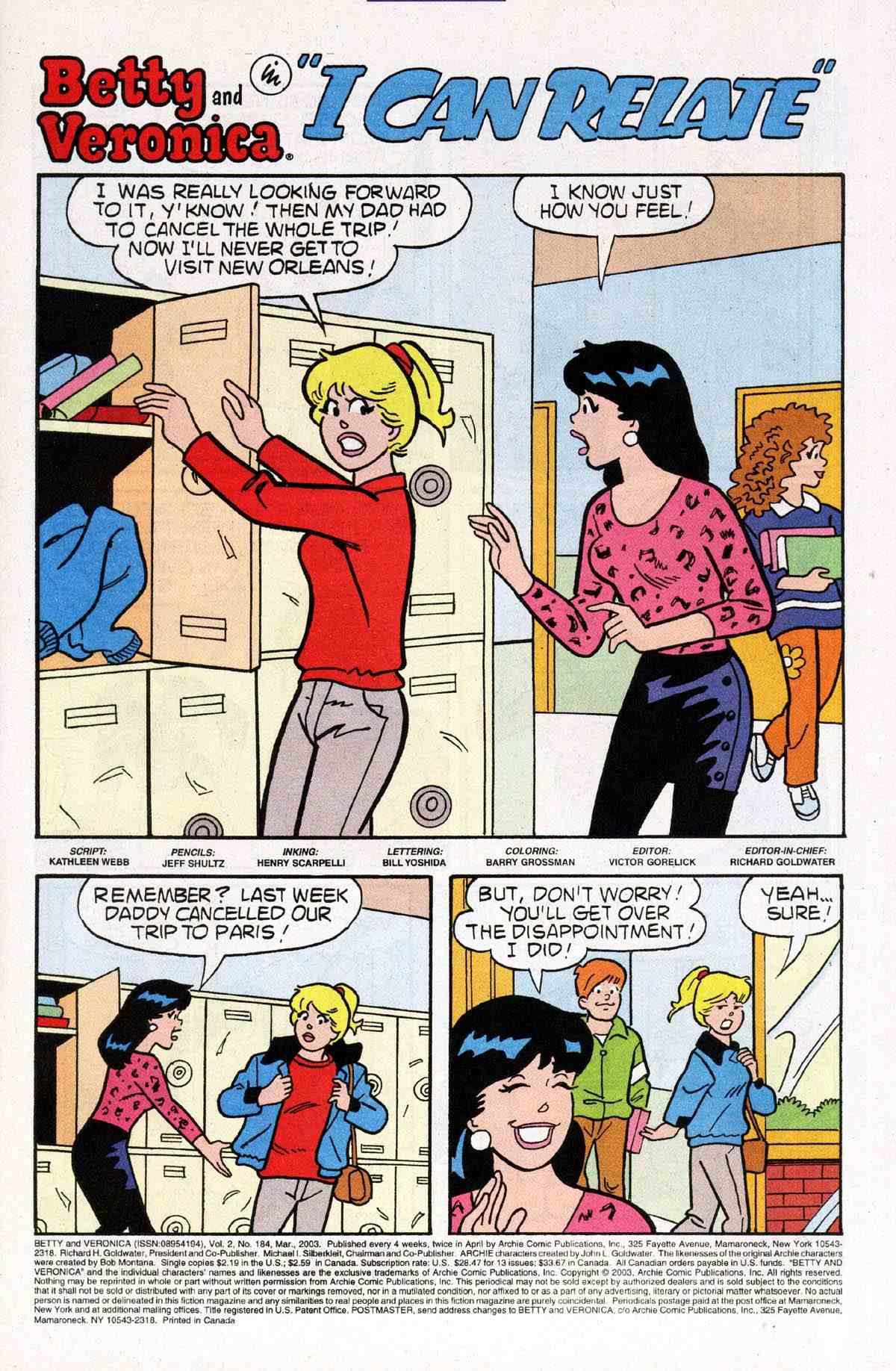 Read online Archie's Girls Betty and Veronica comic -  Issue #184 - 2