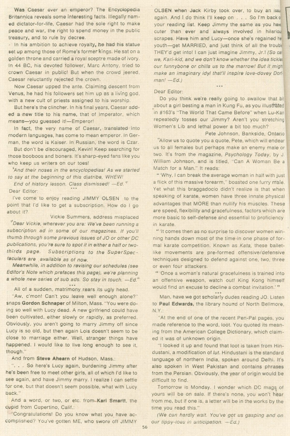 Read online The Superman Family comic -  Issue #164 - 56