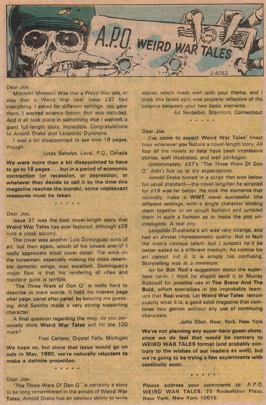 Read online Weird War Tales (1971) comic -  Issue #42 - 33