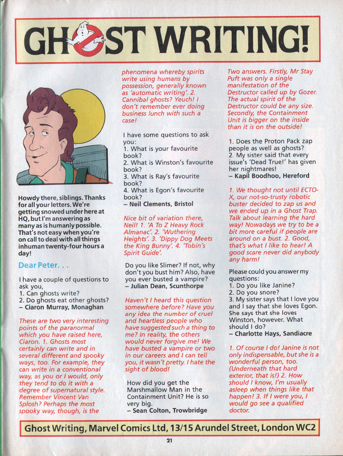 Read online The Real Ghostbusters comic -  Issue #80 - 21
