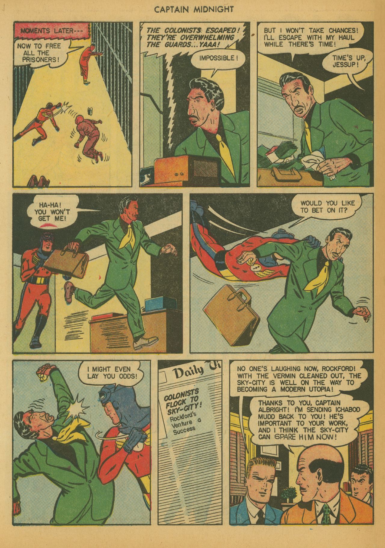 Read online Captain Midnight (1942) comic -  Issue #46 - 48