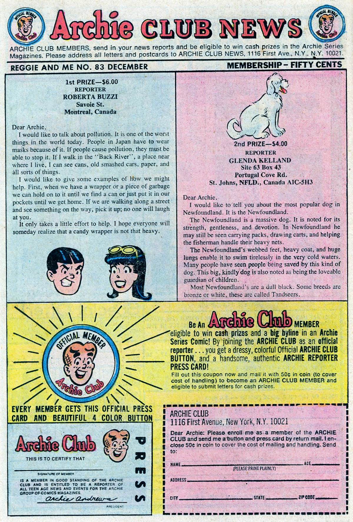 Read online Reggie and Me (1966) comic -  Issue #83 - 20