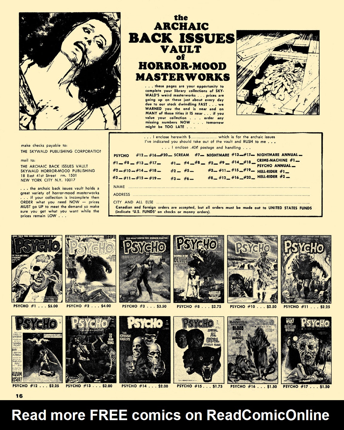 Read online Psycho comic -  Issue #22 - 16