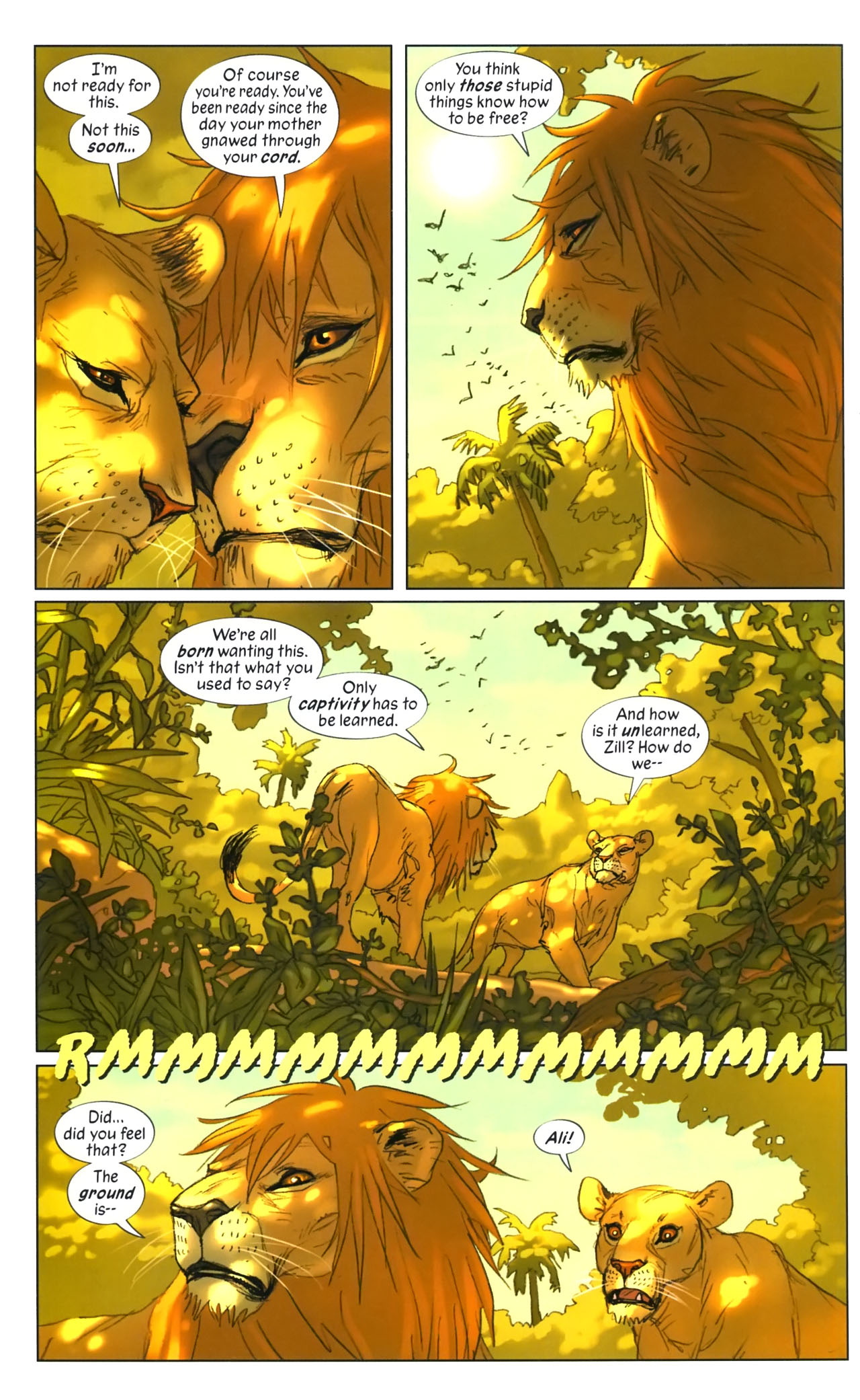Read online Pride of Baghdad comic -  Issue # Full - 59