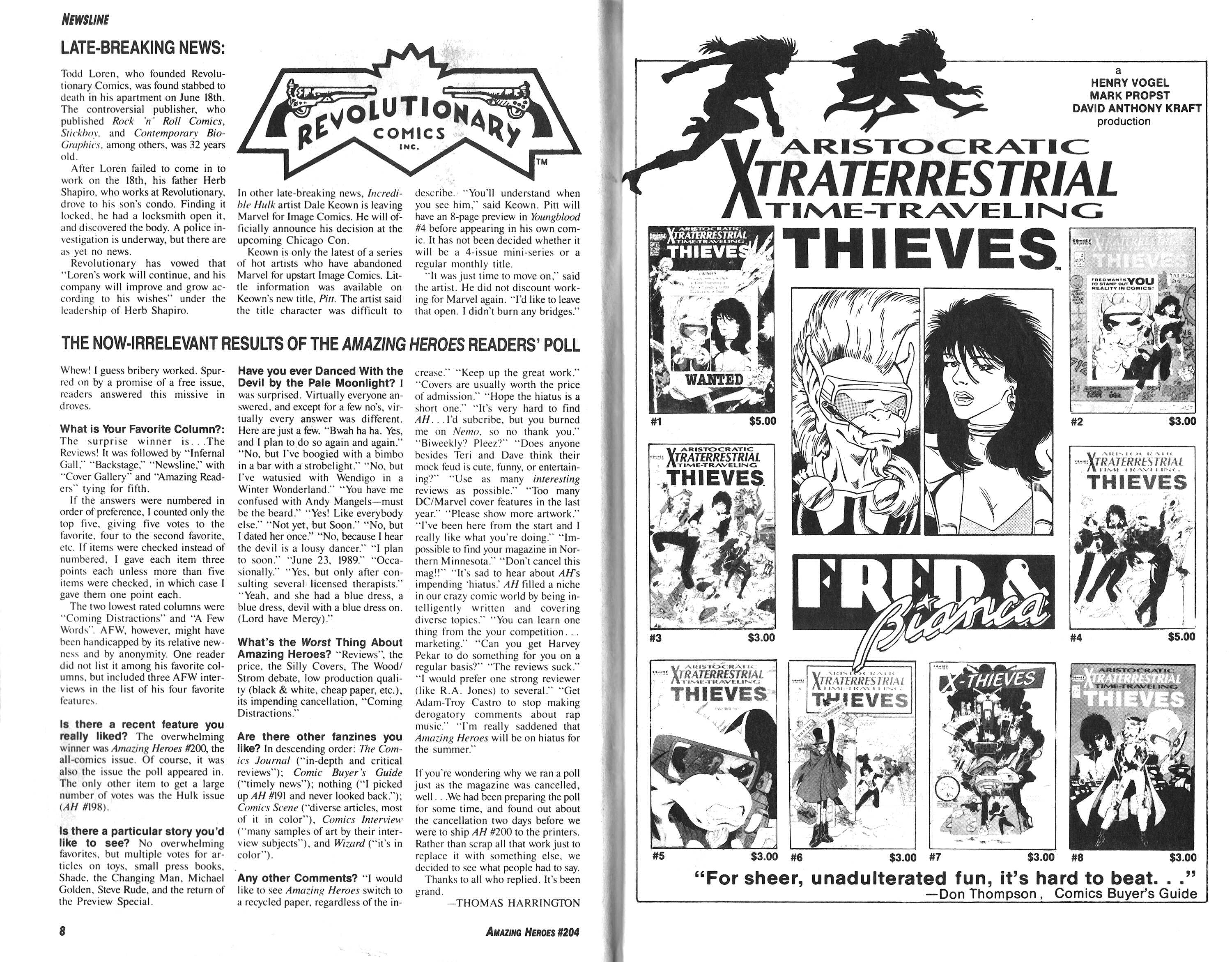 Read online Amazing Heroes comic -  Issue #204 - 5