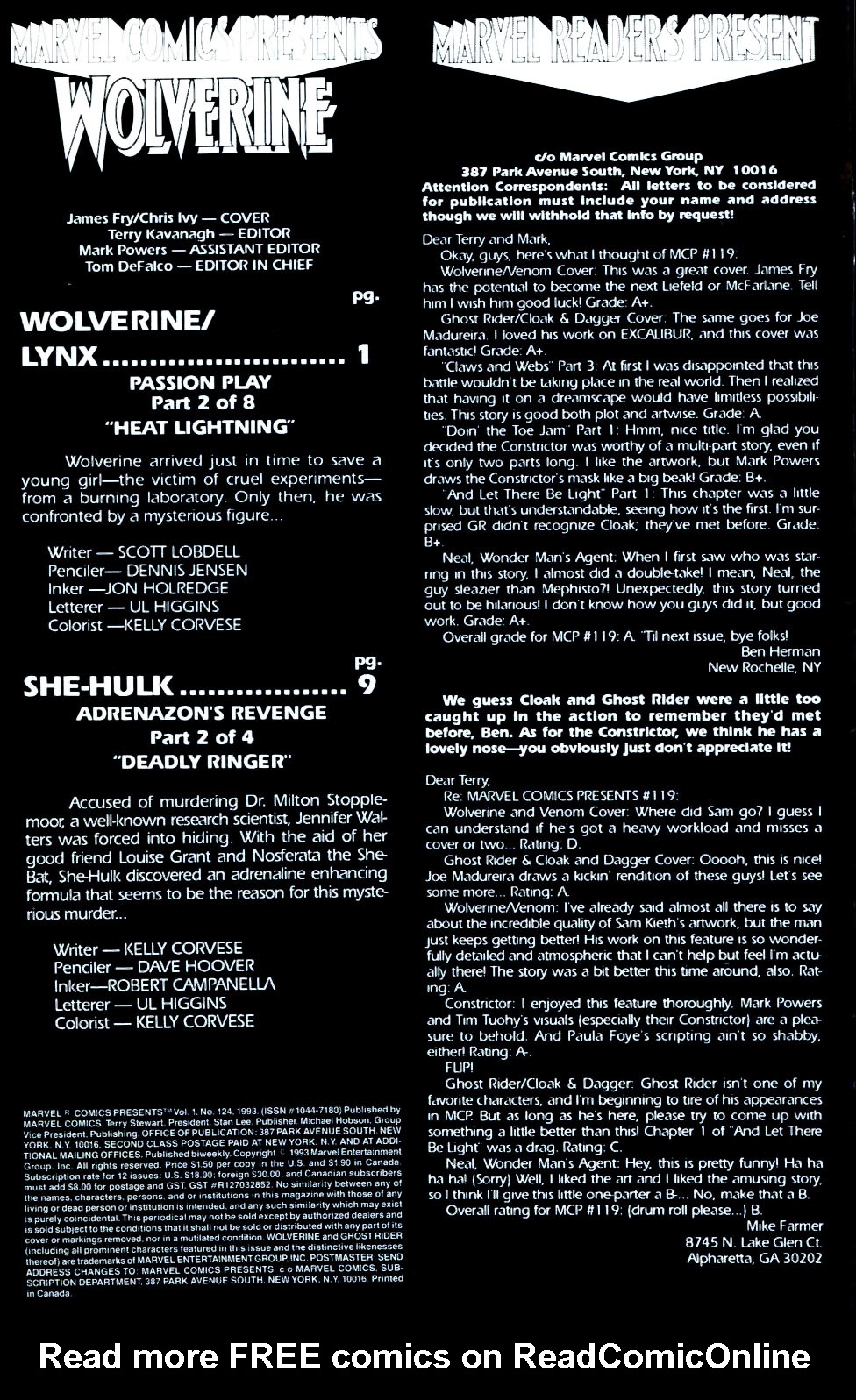 Read online Marvel Comics Presents (1988) comic -  Issue #124 - 20